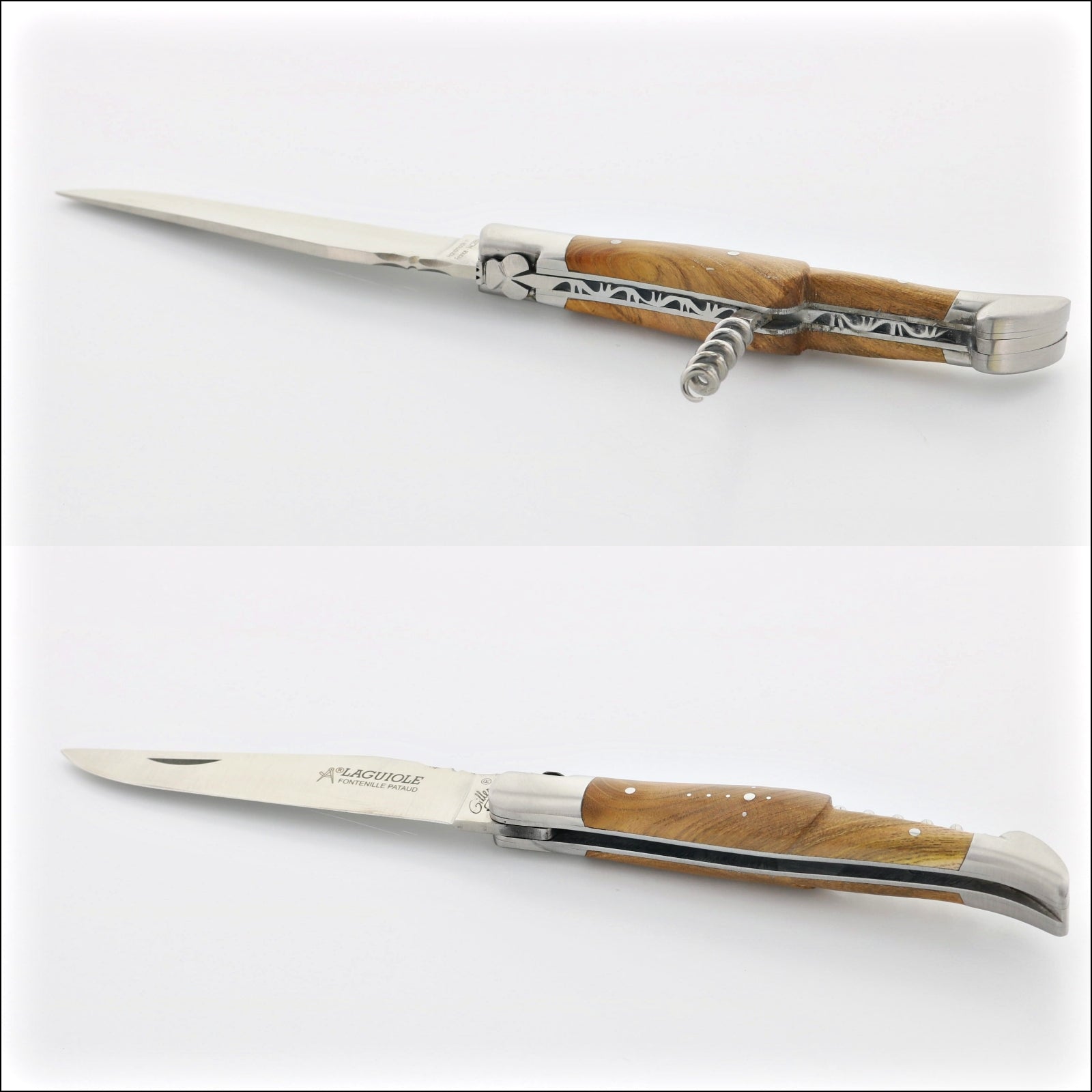 Classic Laguiole Corkscrew Knife - Pistachio Wood Handle by