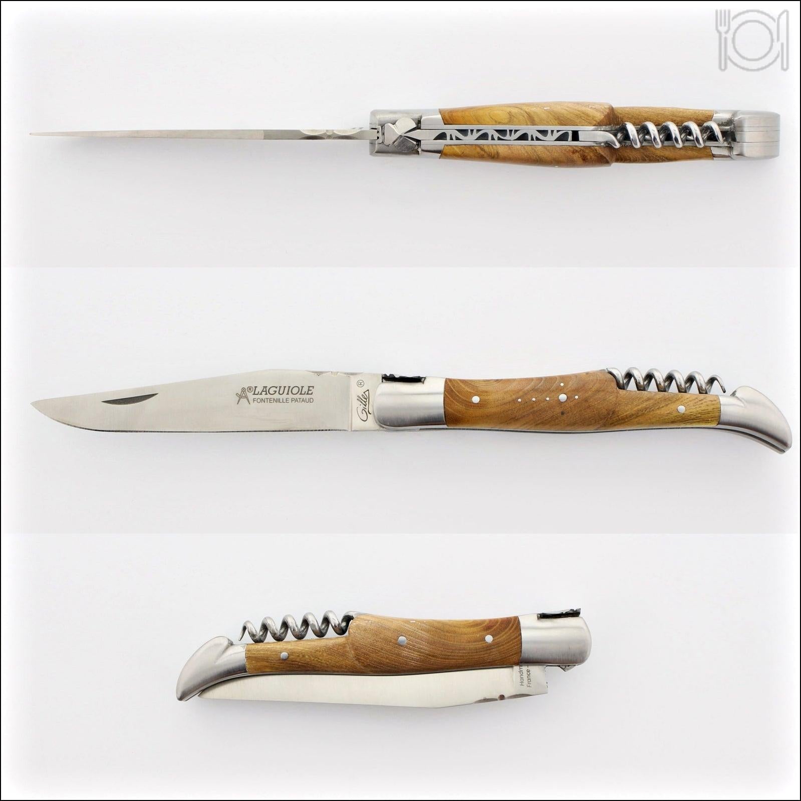 フランス製 Laguiole Fontenille Pataud ソムリエナイフ Classic Laguiole Corkscrew Knife - Pistachio Wood Handle by