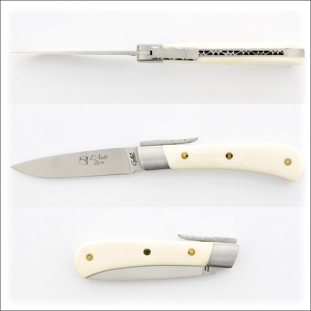 Corsican L&#39; Antò Pocket Knife Cattle Bone