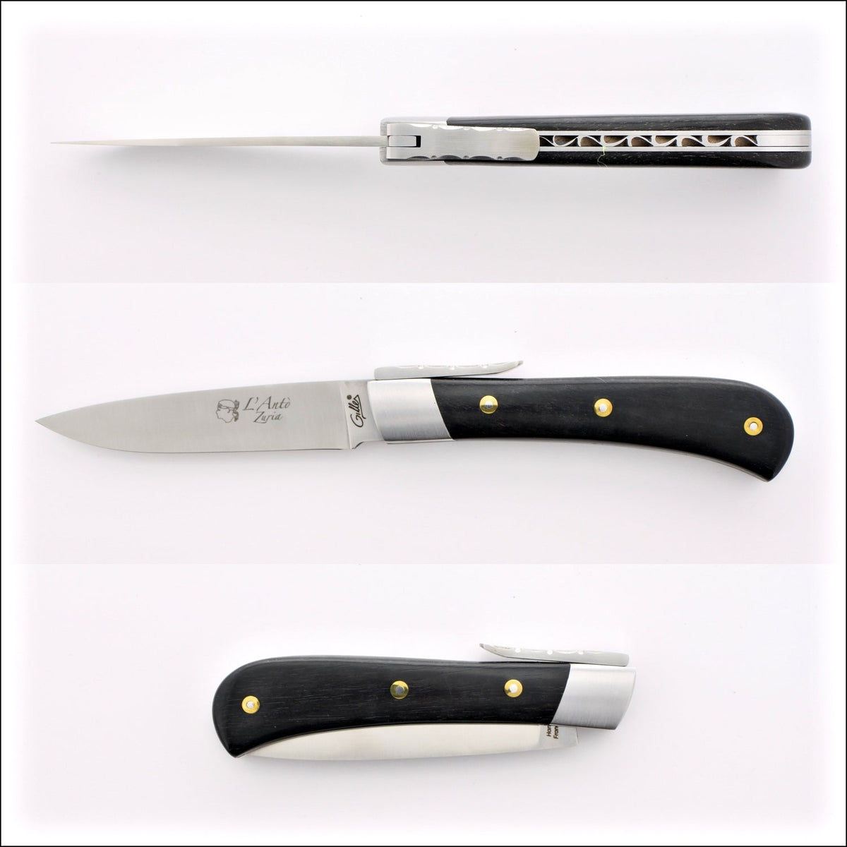 Corsican L&#39; Antò Pocket Knife Ebony Wood