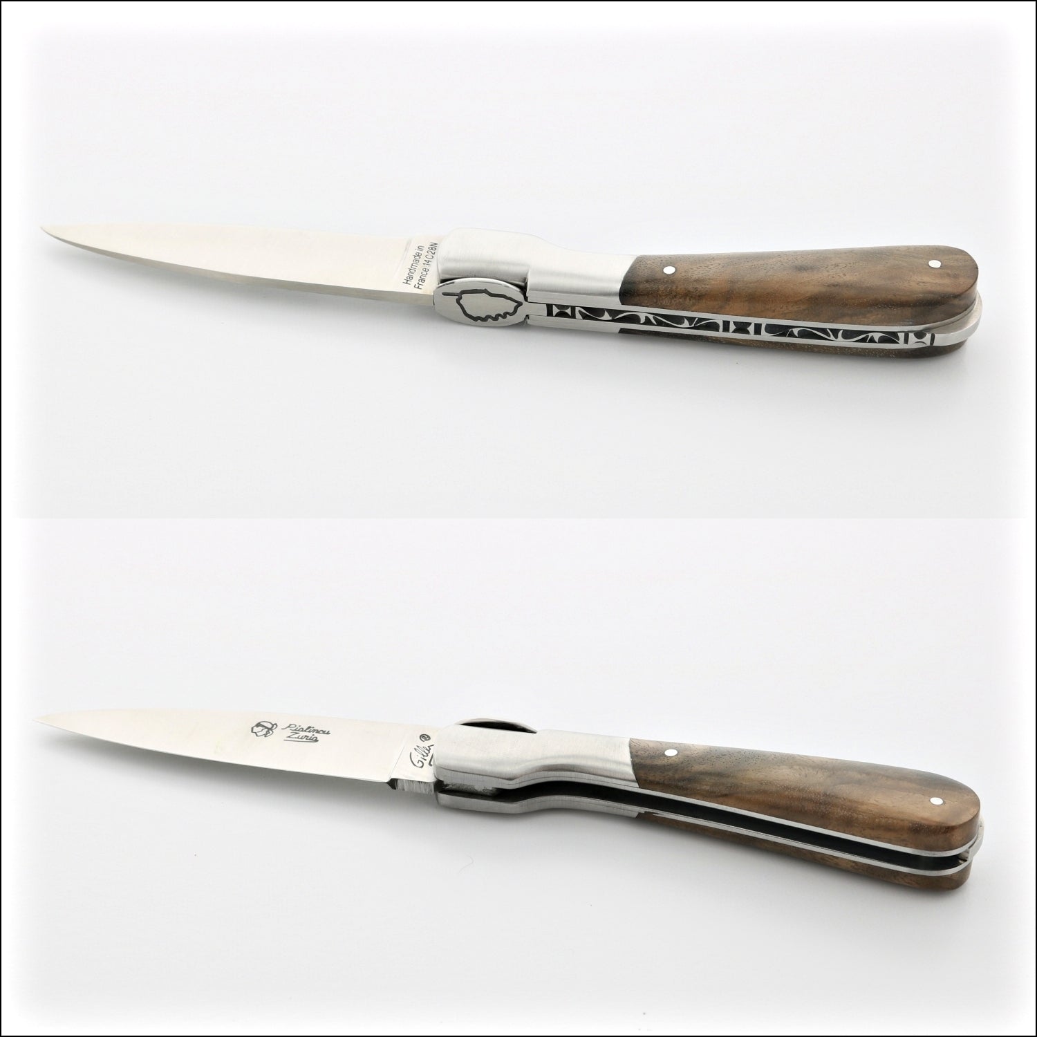 Corsican Pialincu Folding Knife Burled Walnut