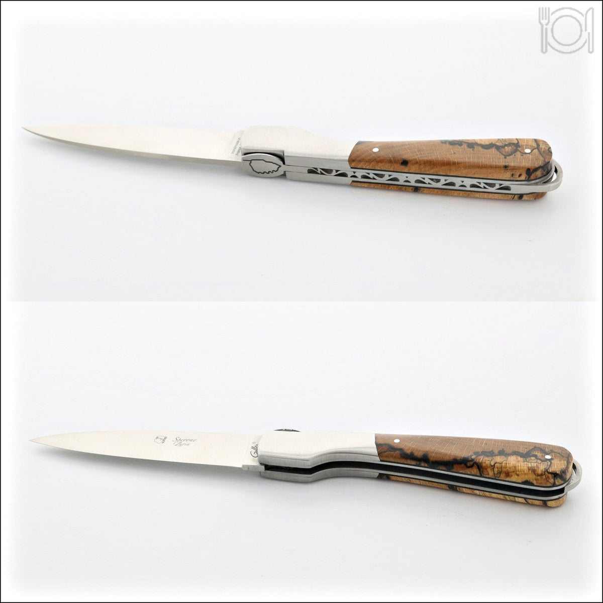Corsican Sperone Pocket Knife Burled Beech End Grain