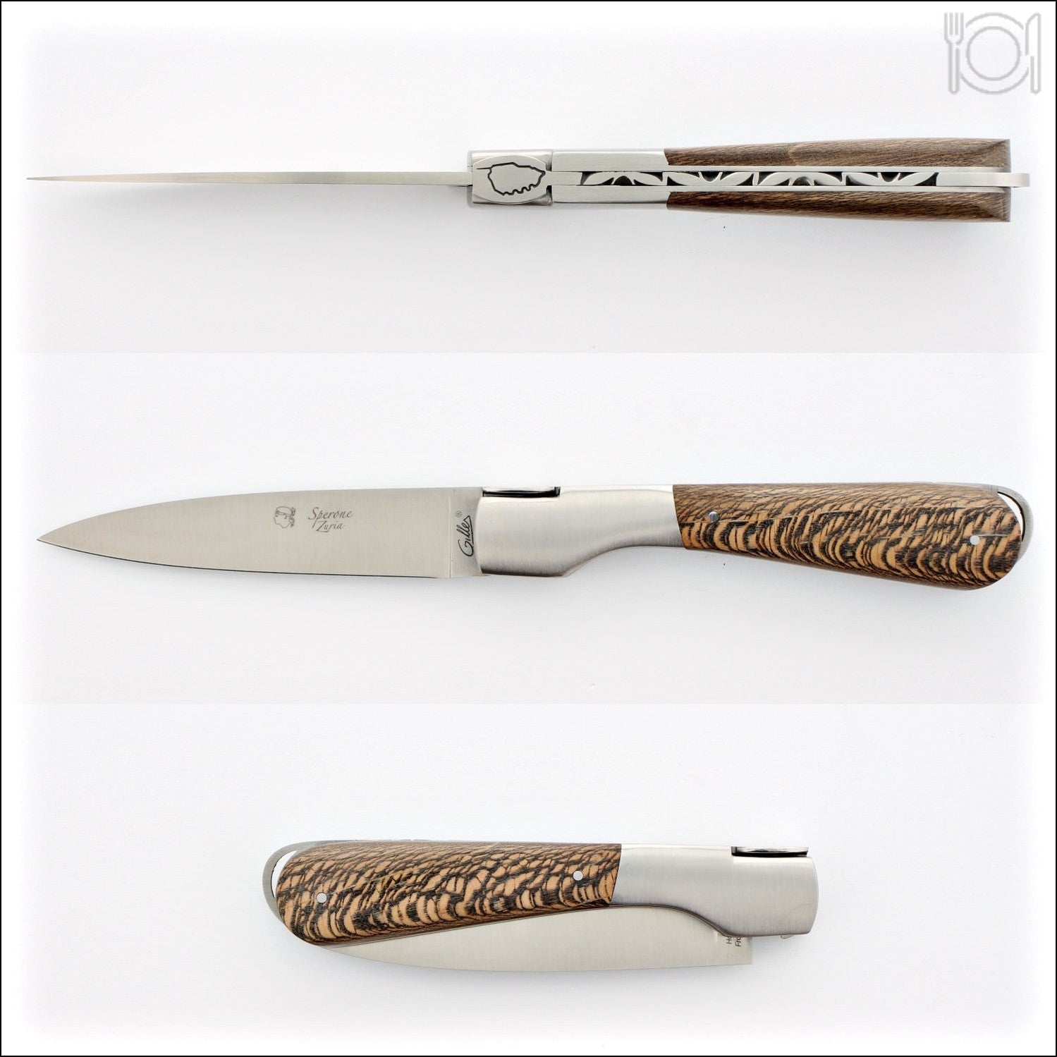 Corsican Sperone Pocket Knife Plane Tree Brown