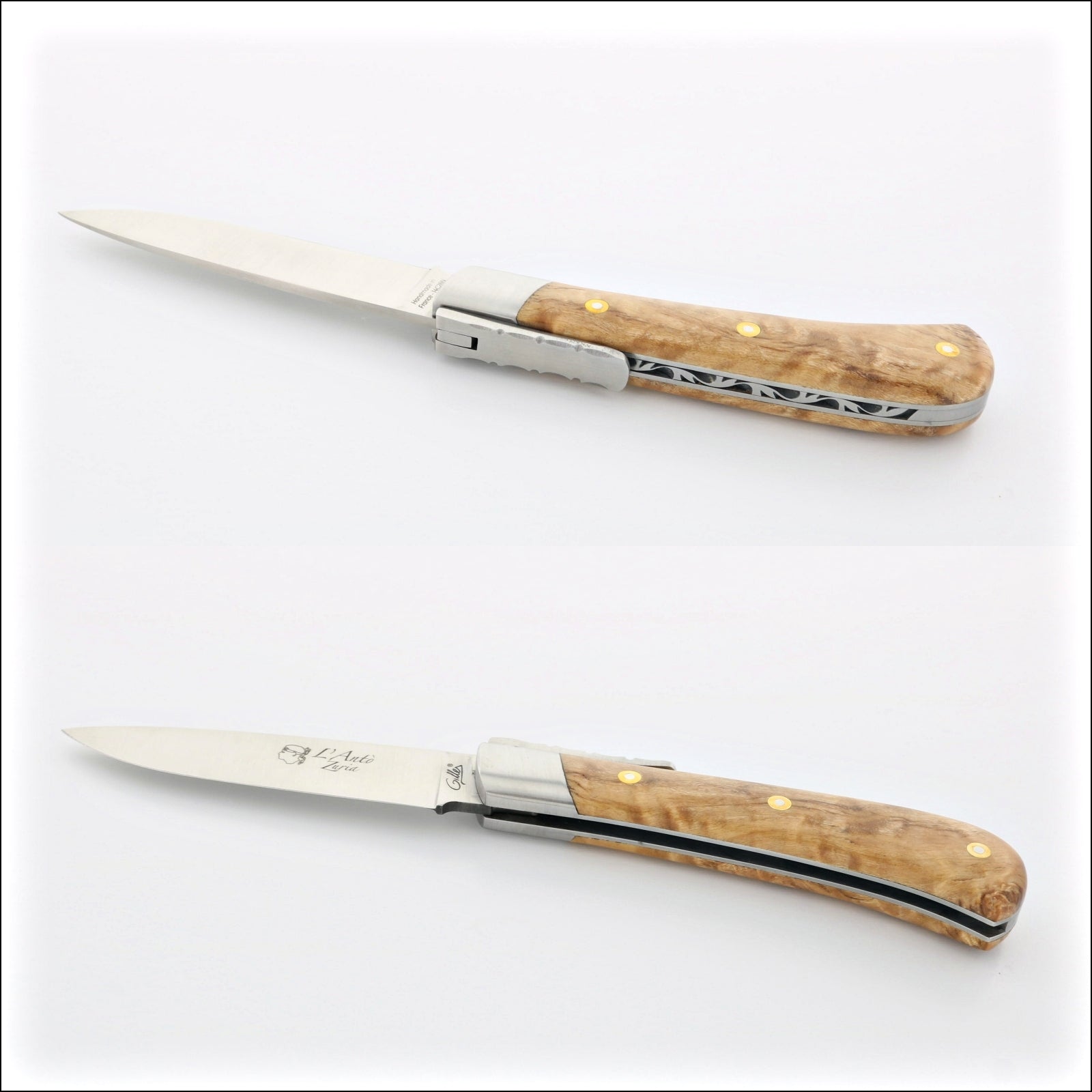 Corsican L' Antò Pocket Knife - Poplar Burl Handle by Fontenille
