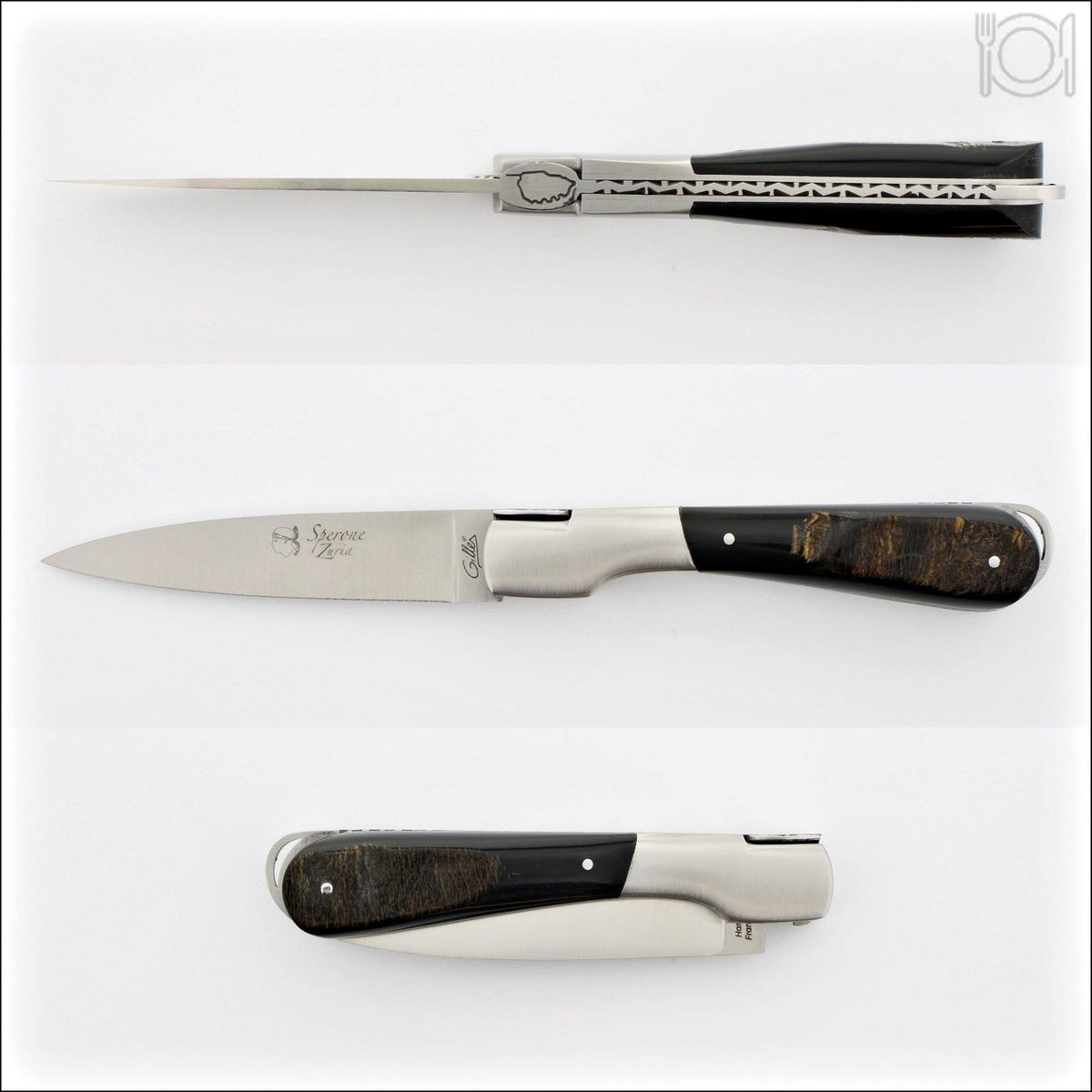 Corsican Sperone Pocket Knife Buffalo Bark