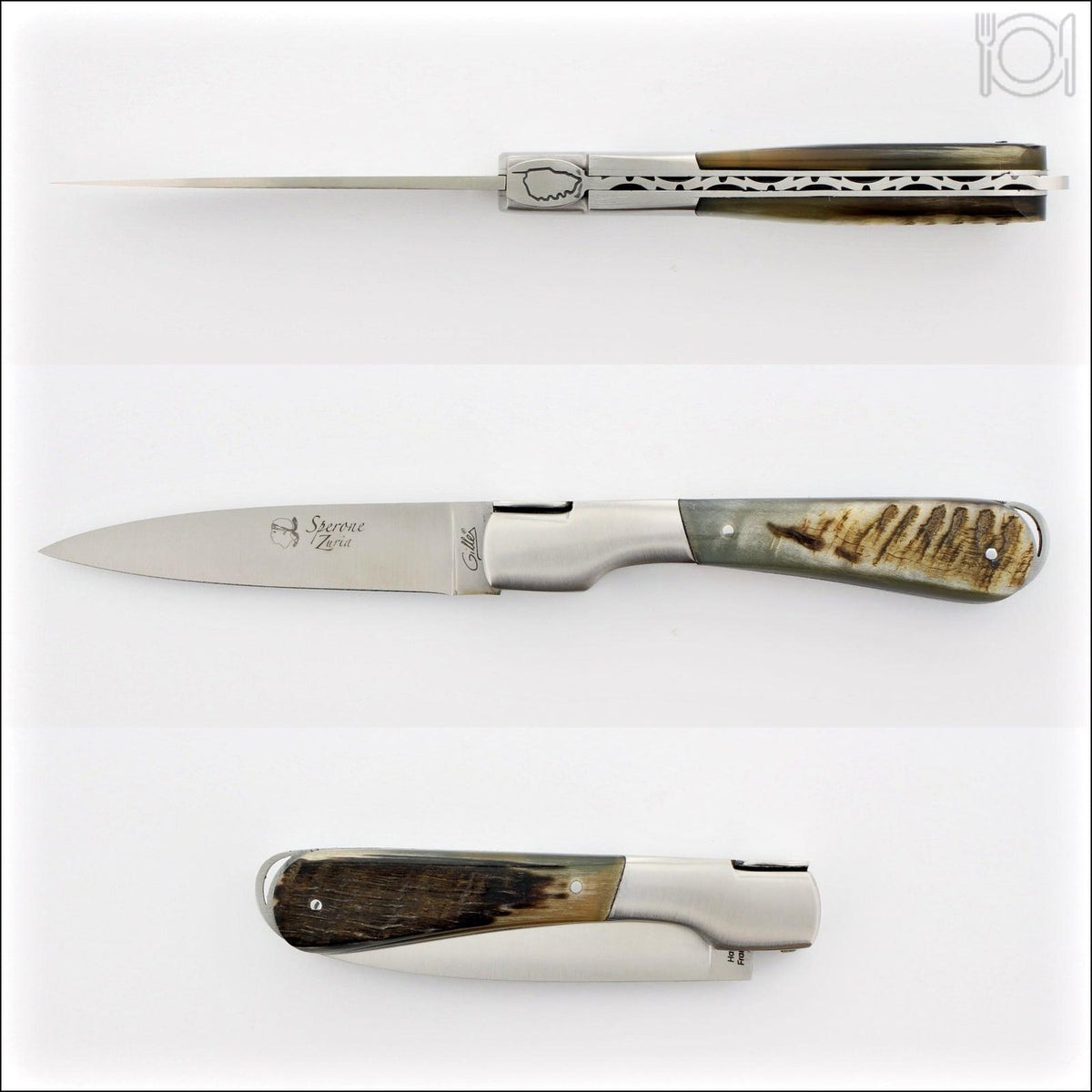 Corsican Sperone Pocket Knife Ram Horn