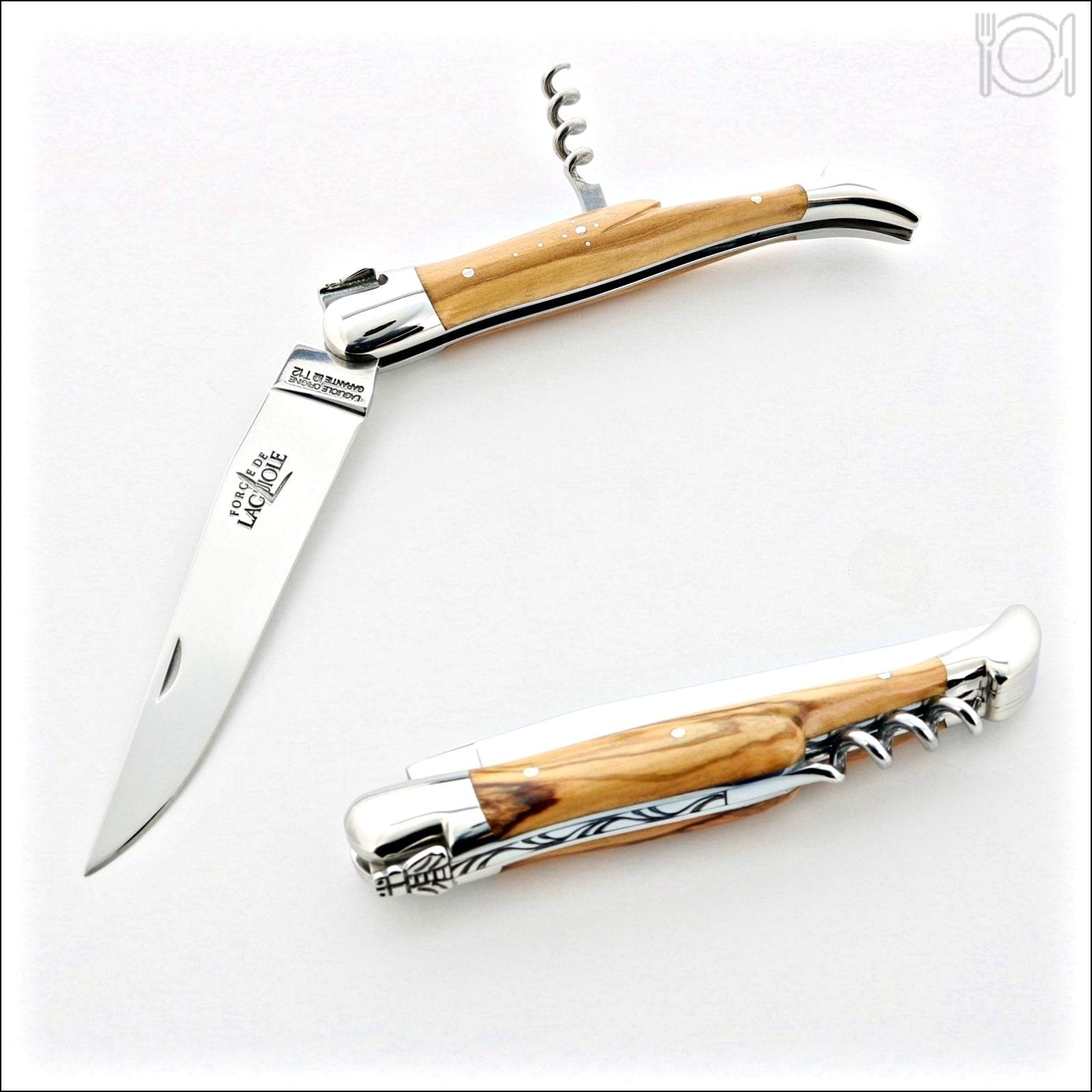 Forge de Laguiole 12 cm Corkscrew Knife Olive Wood - Laguiole Imports