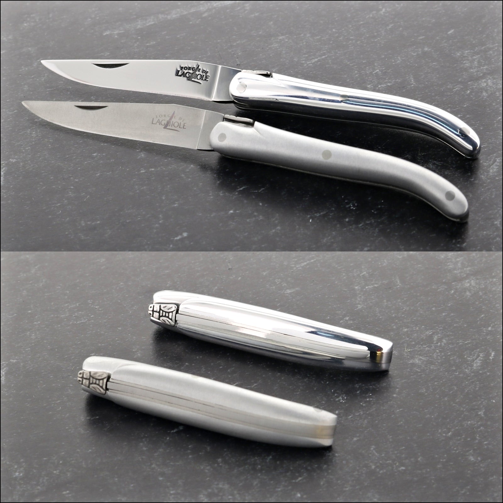 Forge de Laguiole 7 cm Aluminum Penknife | Satin & Shiny Finish