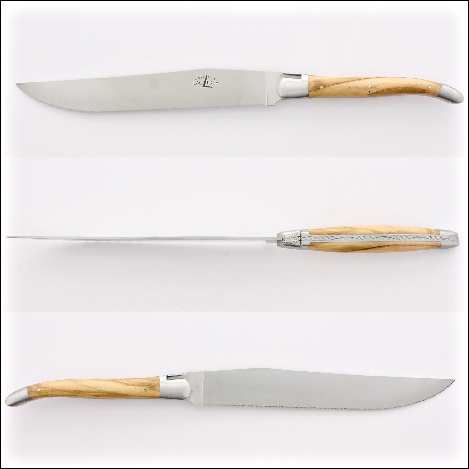 Forge de Laguiole Bread Knife Olivewood - Satin Finish