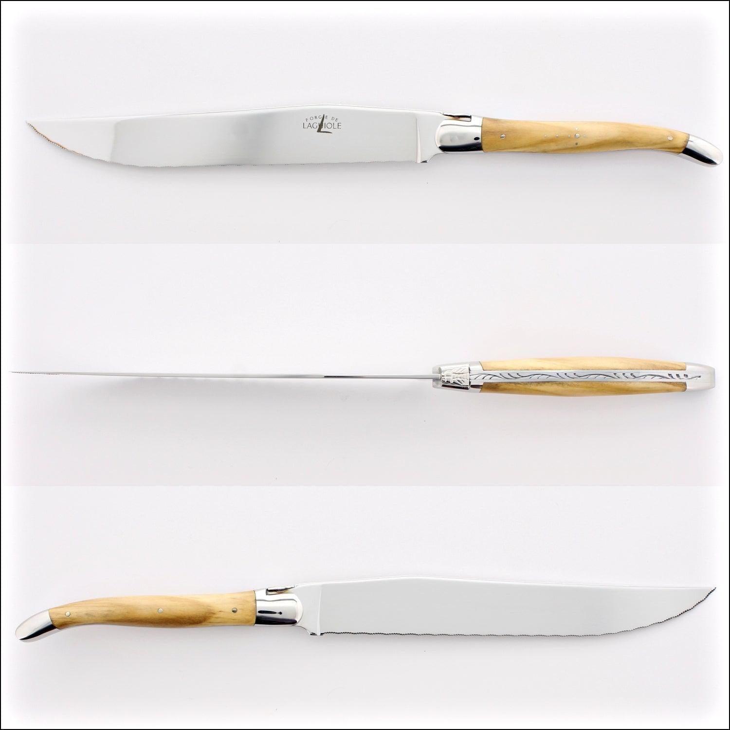 Forge de Laguiole Bread Knife Olivewood - Shiny Finish