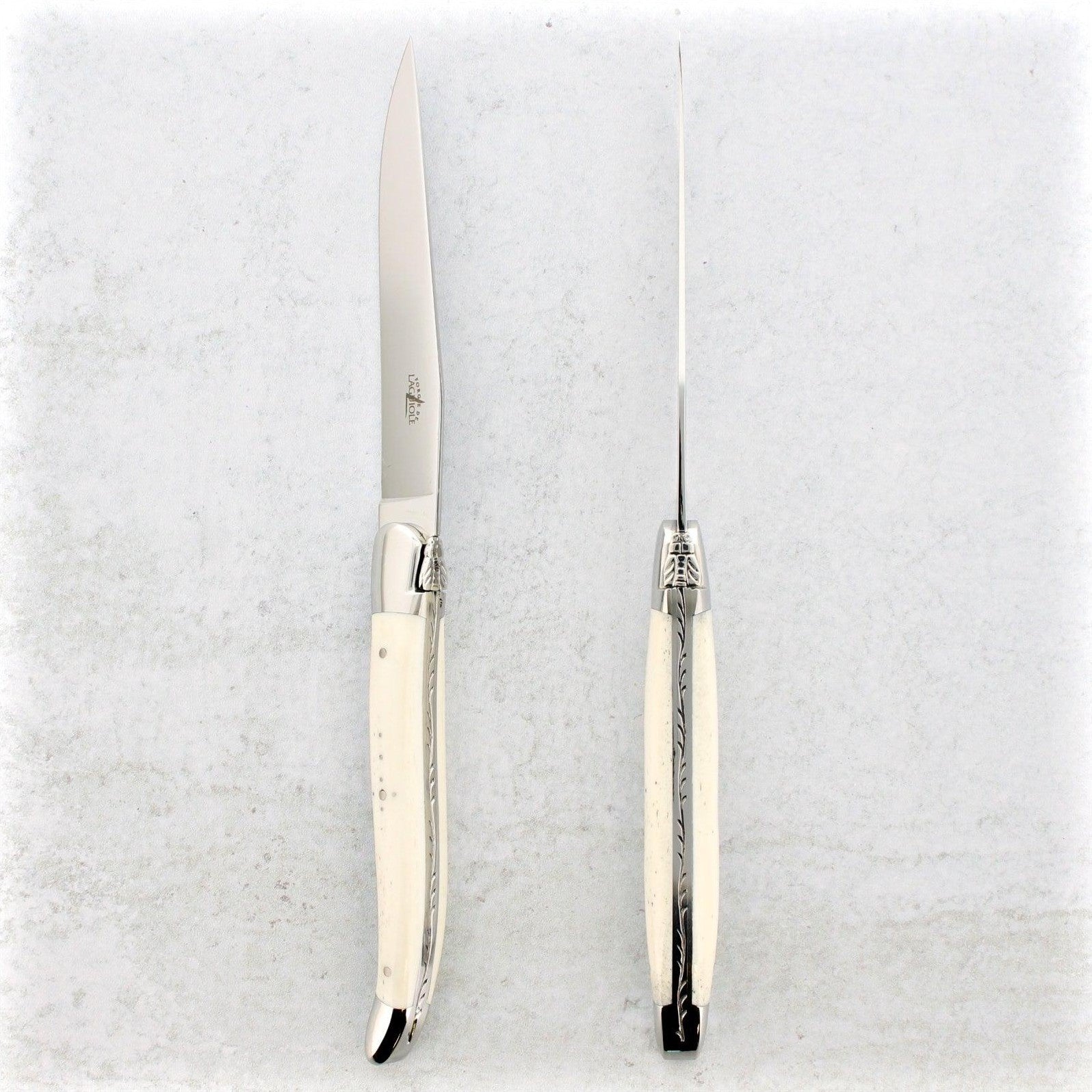 Forge de Laguiole Cattle Bone Handle Steak Knives