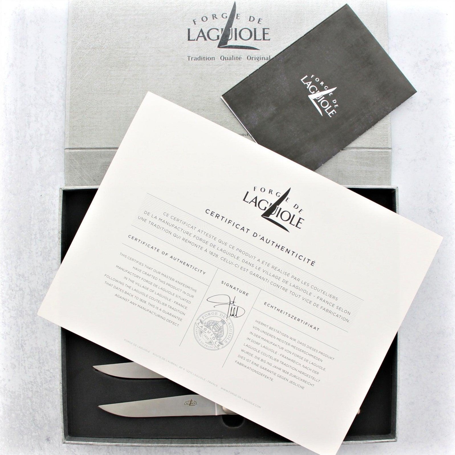 Forge de Laguiole Cattle Bone Handle Steak Knives