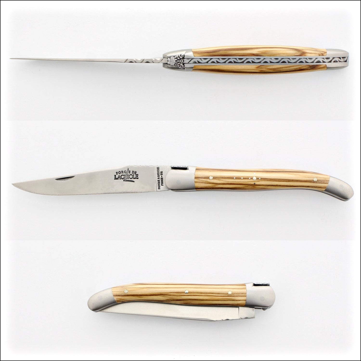 Forge de Laguiole Collection 11 cm Olive Wood - Satin Finish
