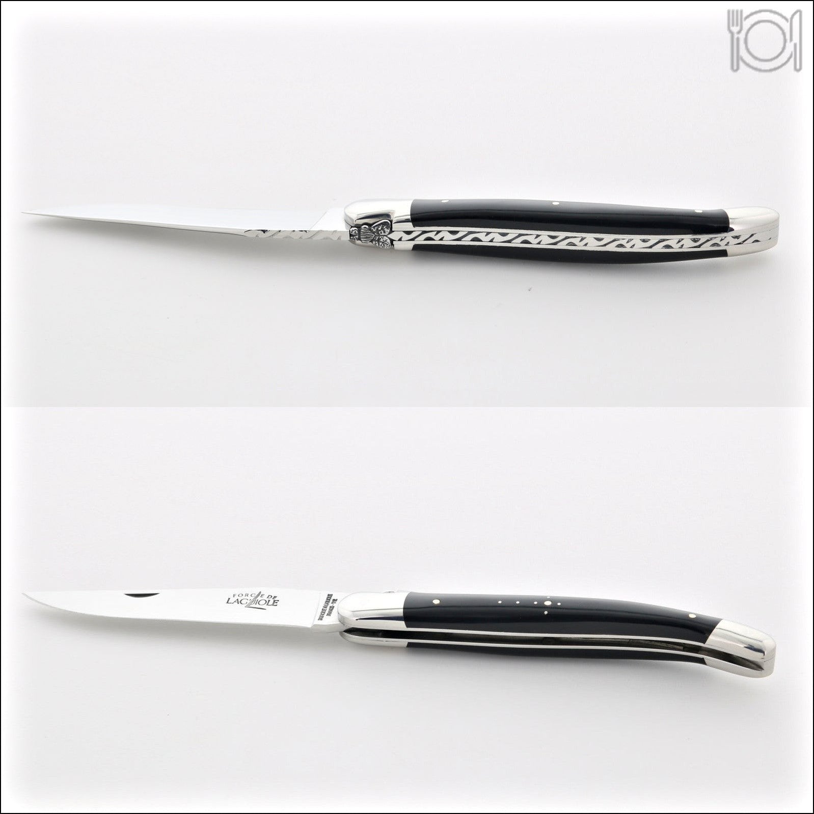 Forge de Laguiole Collection 12 cm Dark Horn Tip Shiny Finish