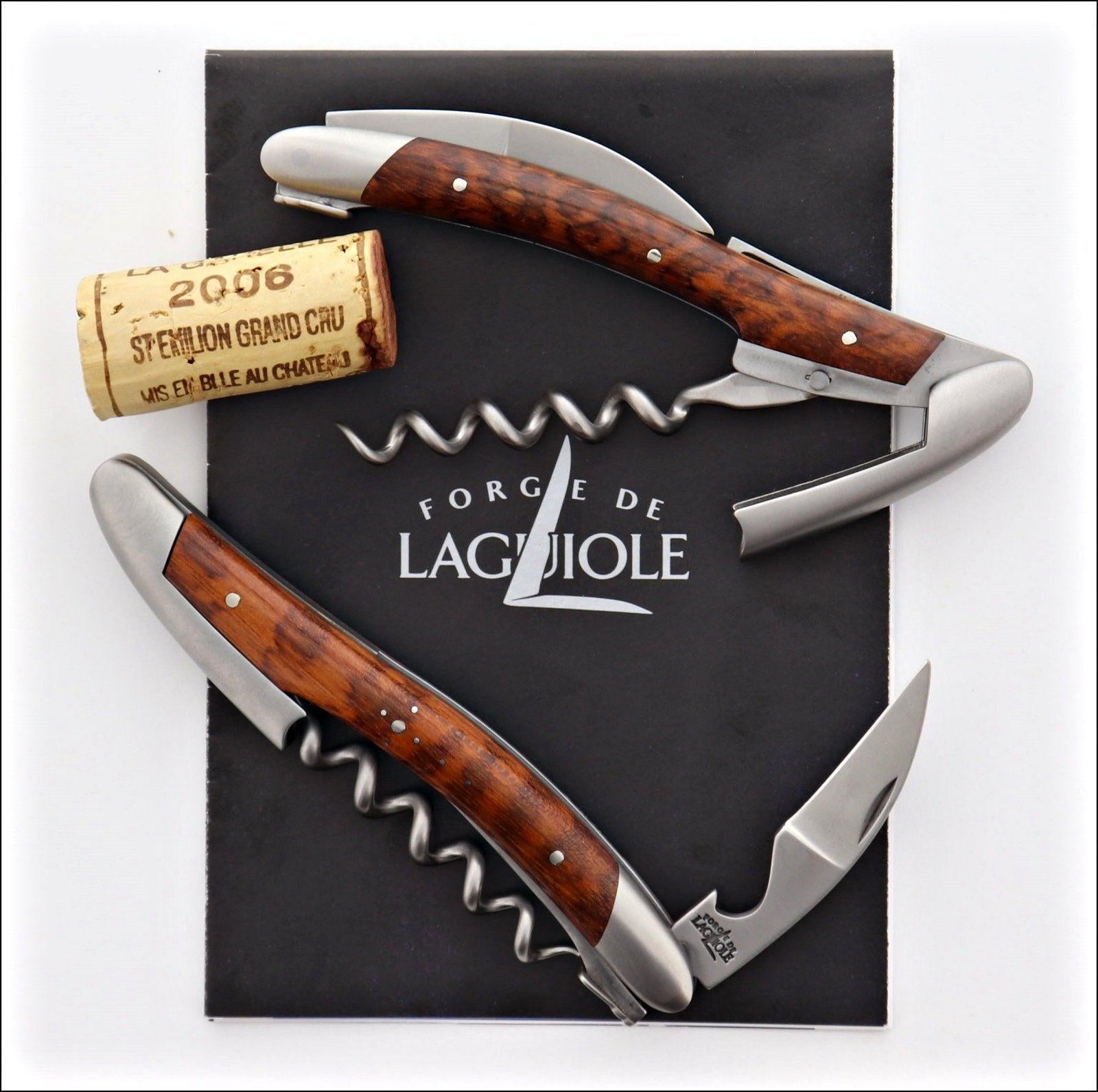 Forge de Laguiole Corkscrew Snake wood Handle - Satin-Waiter Corkscrew