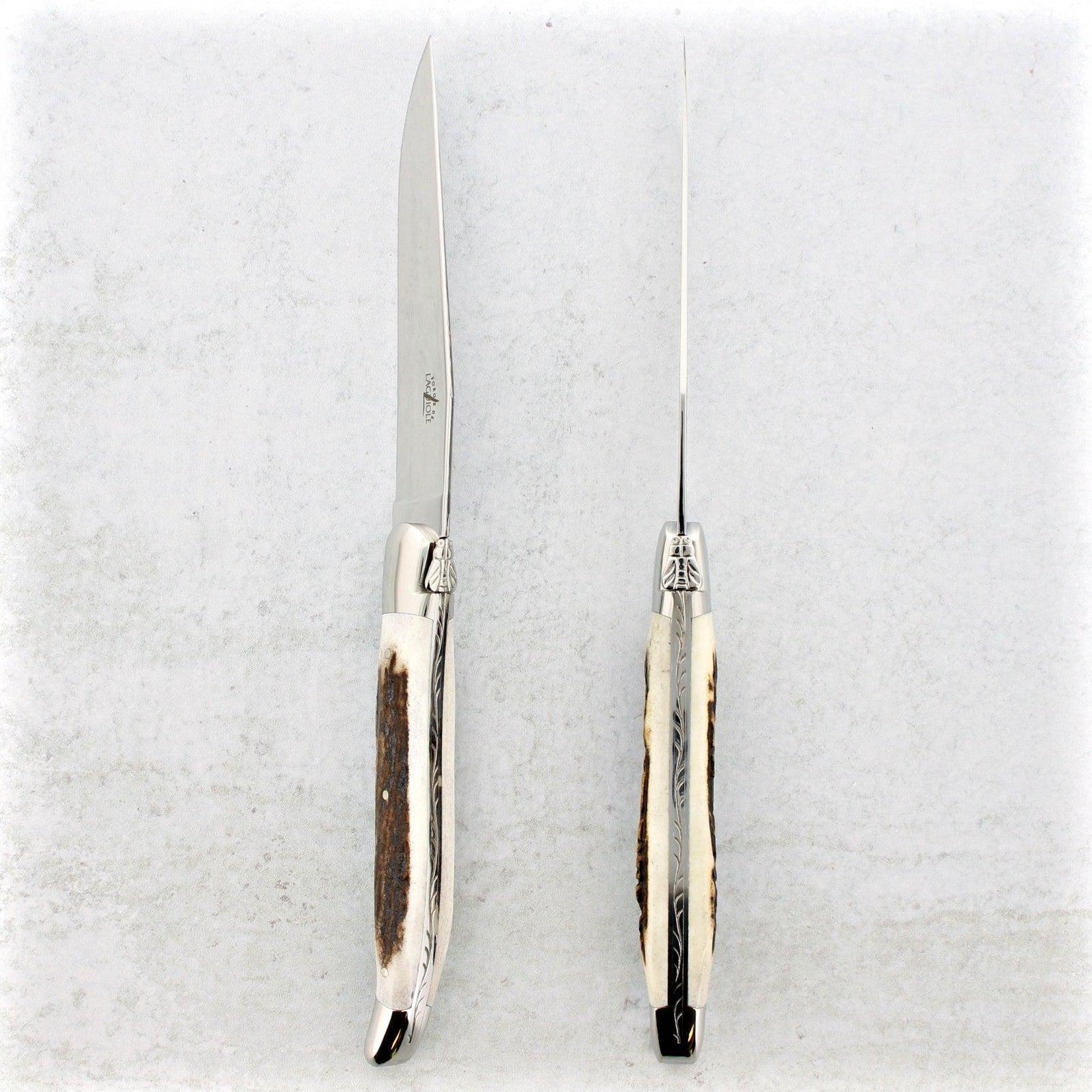 Forge de Laguiole Elk Stag Handle Steak Knives