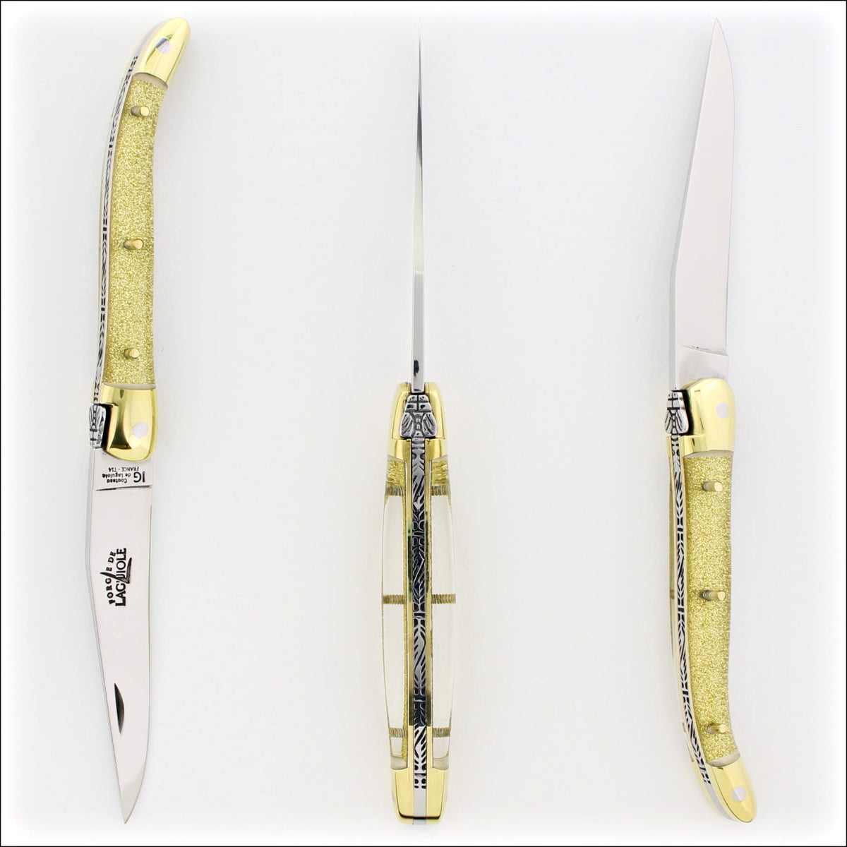 Forge de Laguiole 9cm Golden Spangles Pocket Knife