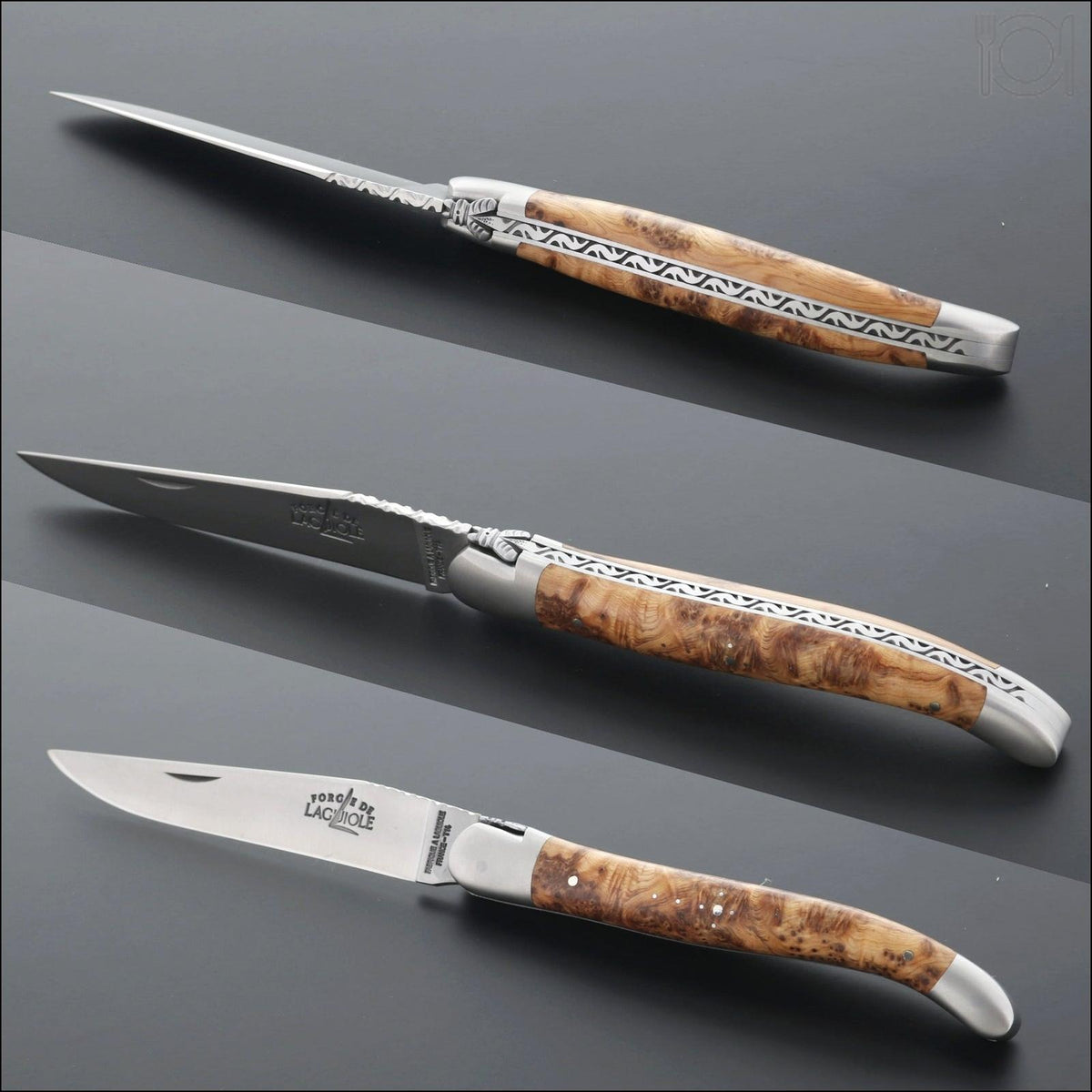 Forge de Laguiole Collection 12 cm Burled Juniper Satin Finish