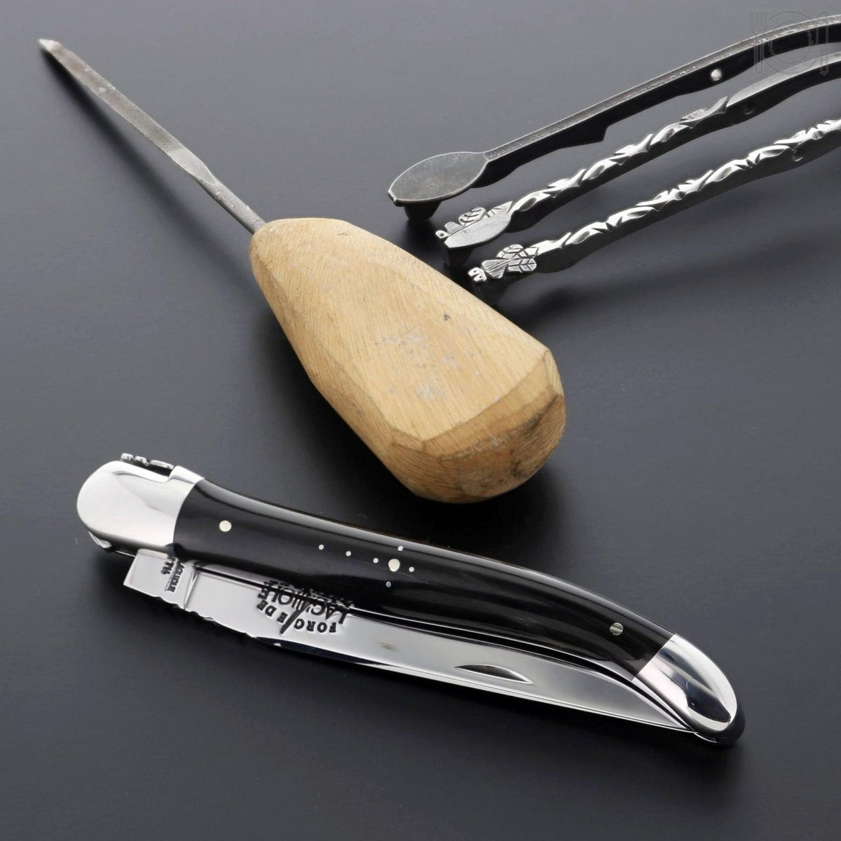 Forge de Laguiole Collection 12 cm Dark Horn Tip Shiny Finish