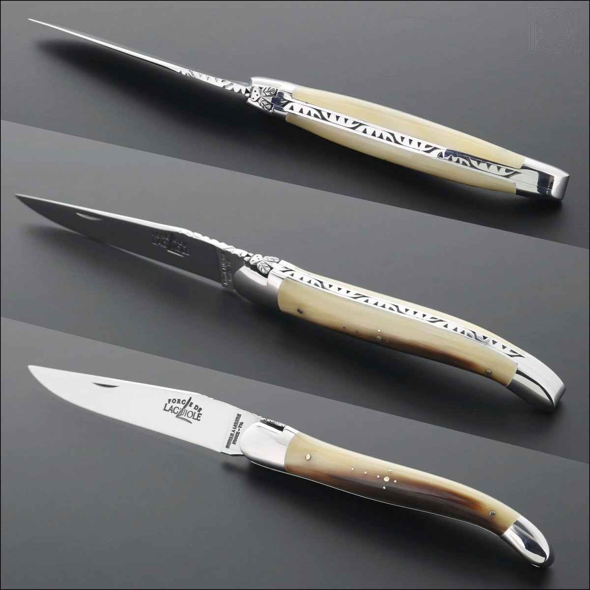 Forge de Laguiole Collection 12 cm Horn Tip Shiny Finish