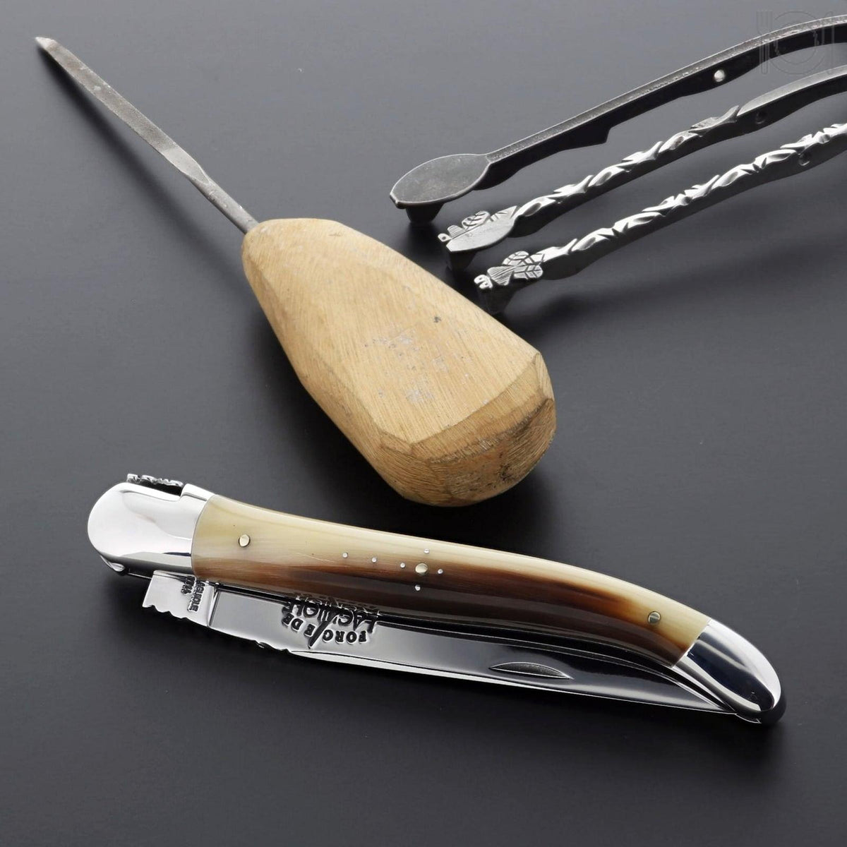 Forge de Laguiole Collection 12 cm Horn Tip Shiny Finish
