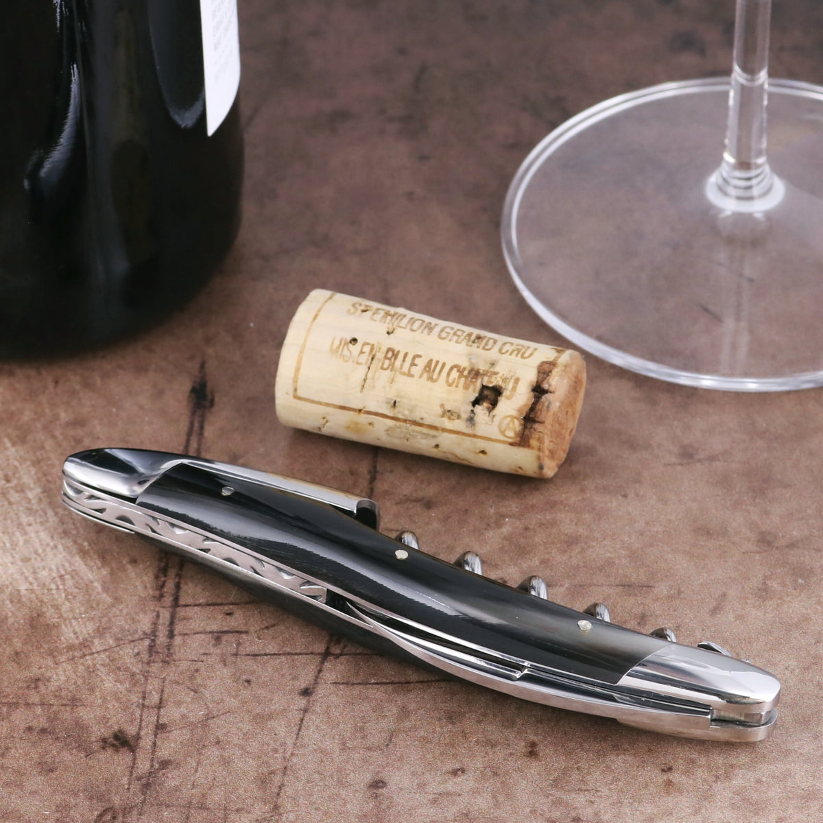 Forge de Laguiole Collection Sommelier Corkscrew - Dark Horn Tip