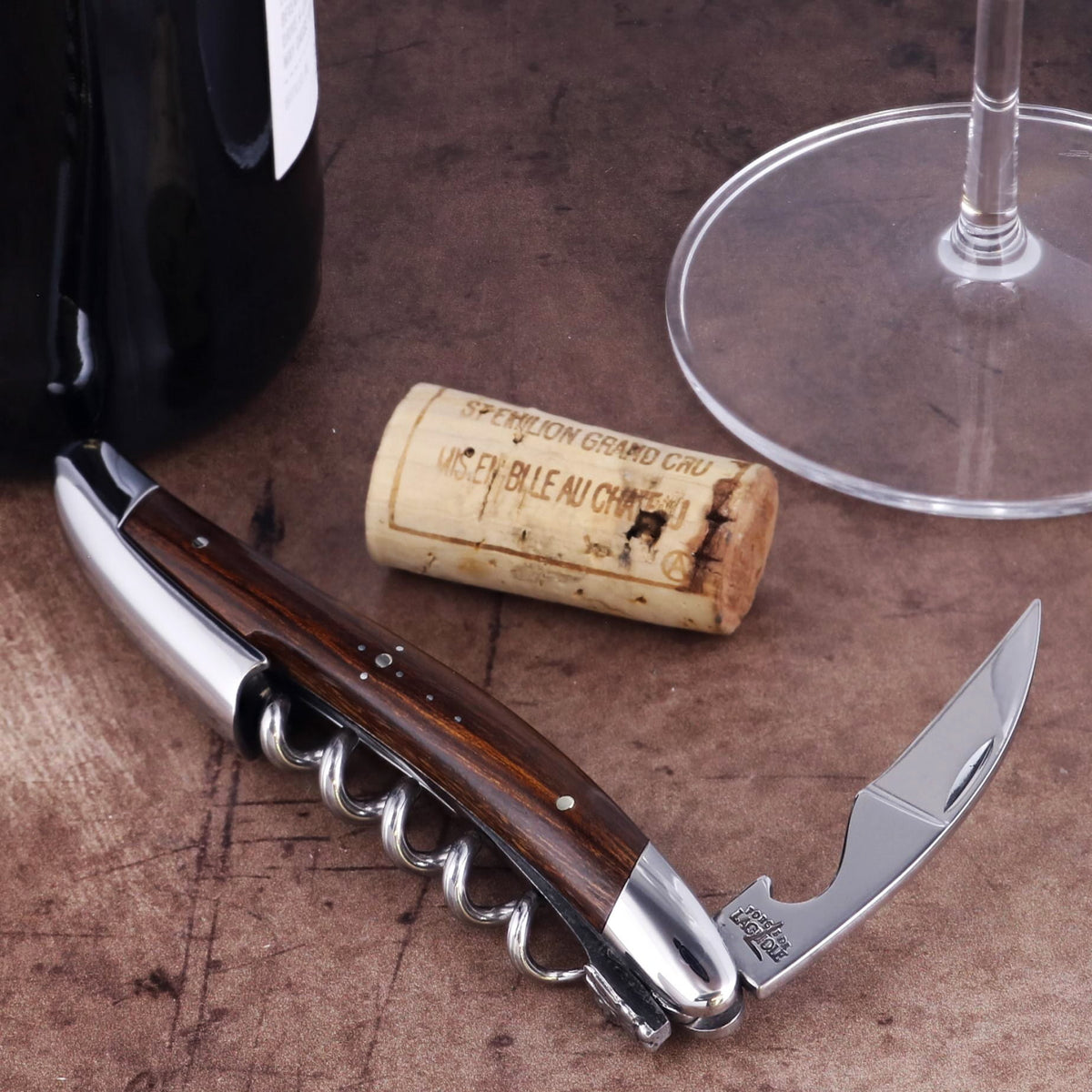 Forge de Laguiole Collection Sommelier Corkscrew - Desert Ironwood Shiny Finish