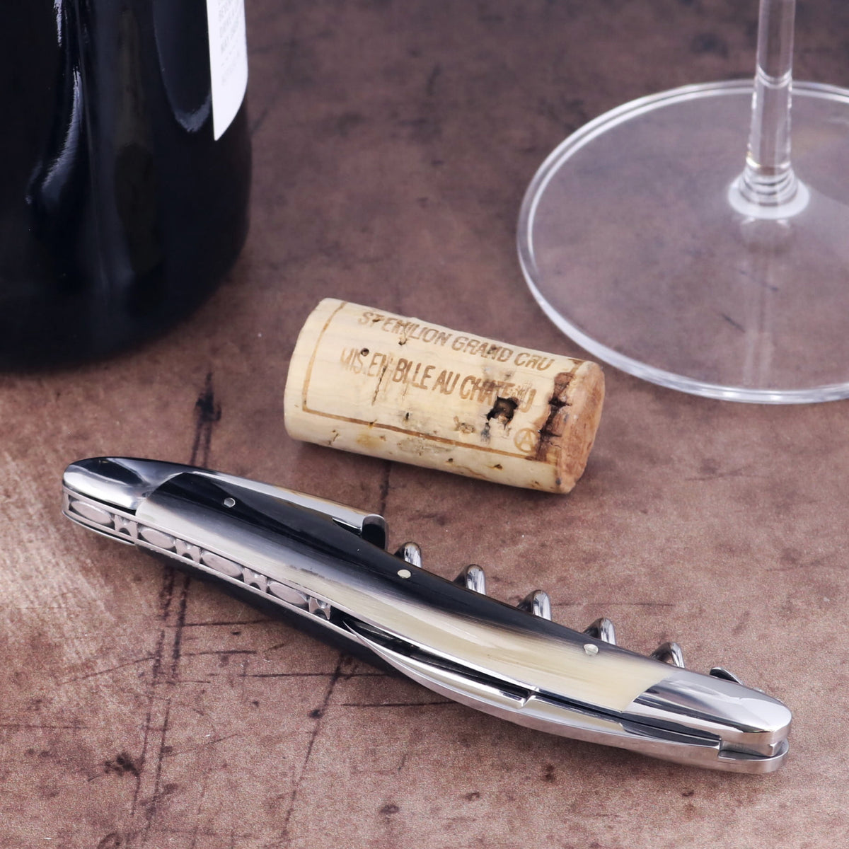 Forge de Laguiole Collection Sommelier Corkscrew - Flamed Horn Tip