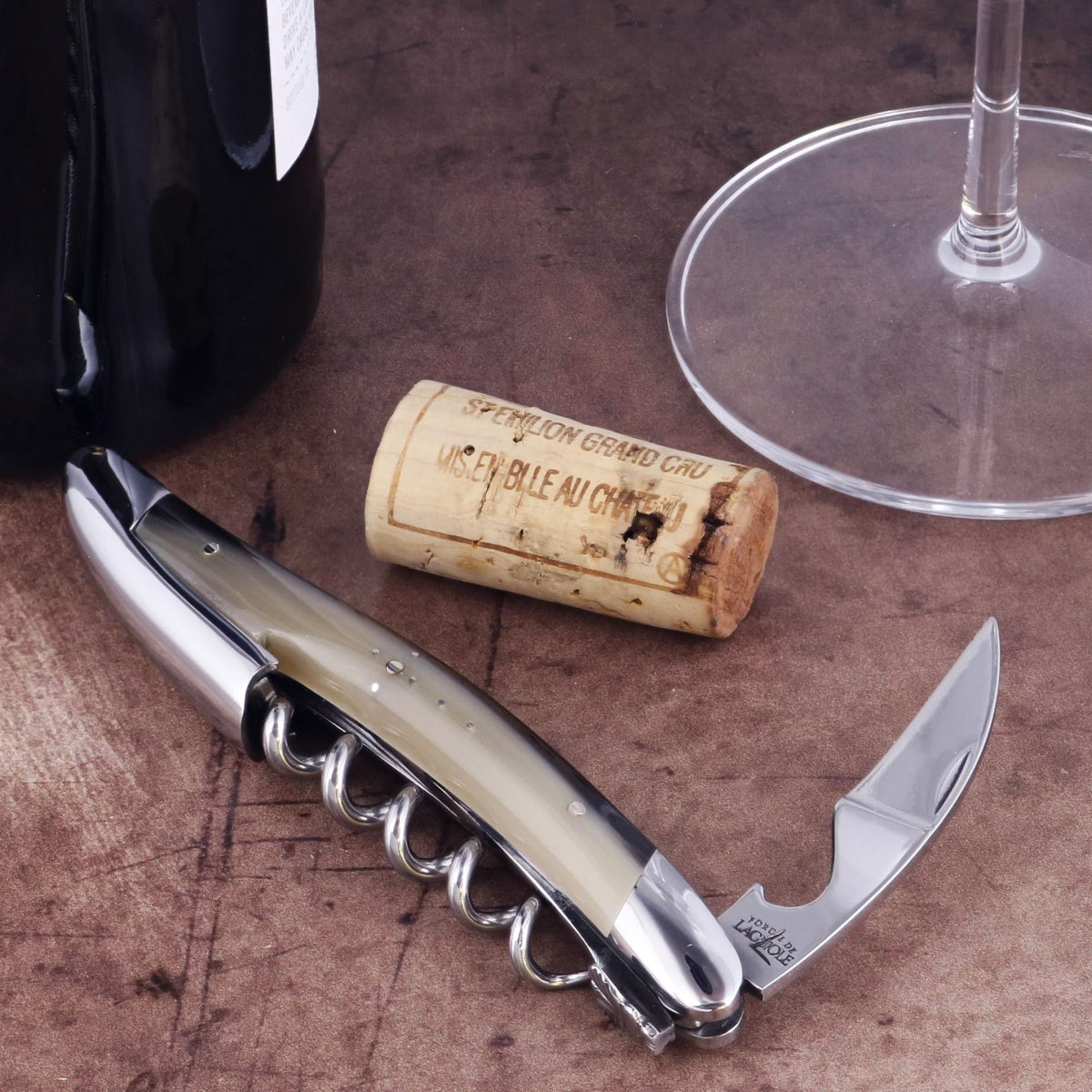 Forge de Laguiole Collection Sommelier Corkscrew - Flamed Horn Tip