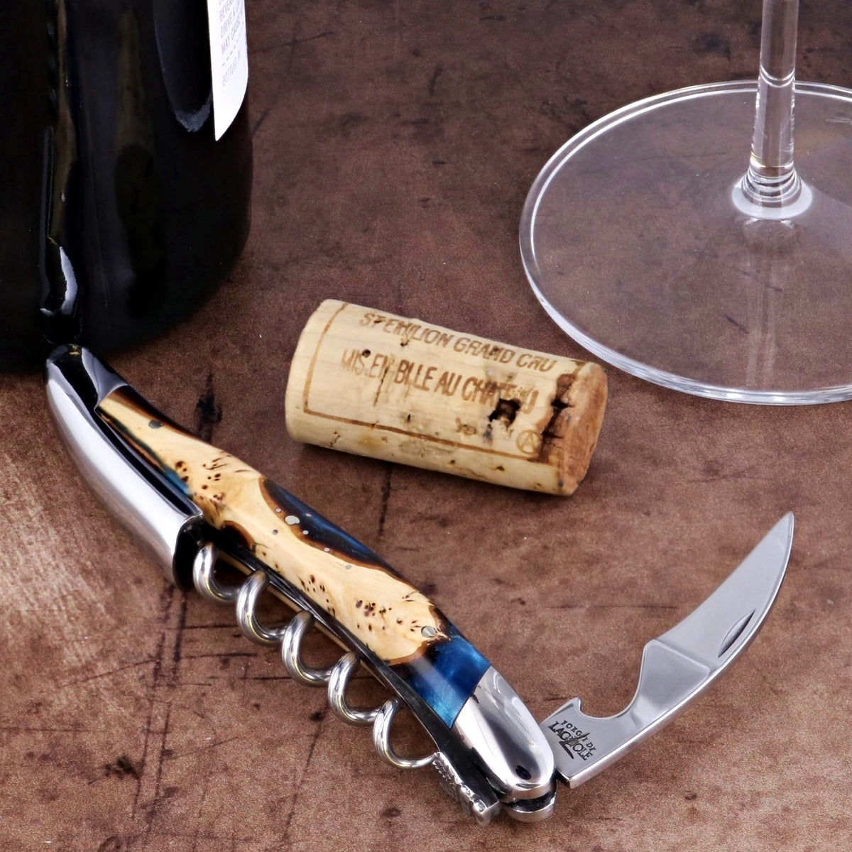 Forge de Laguiole Collection Sommelier Corkscrew - Juniper - Blue Alchemy