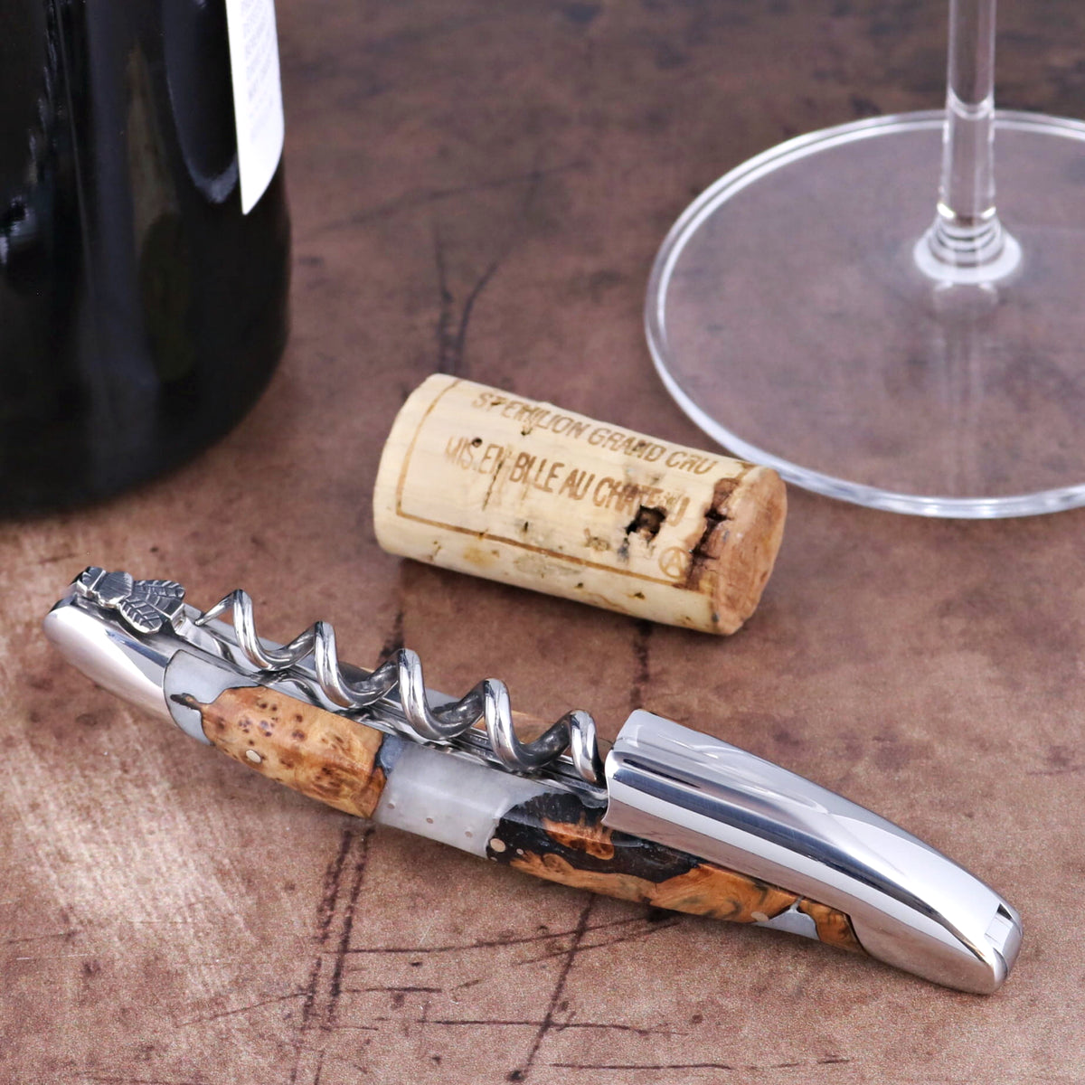 Forge de Laguiole Collection Sommelier Corkscrew - Juniper - White Alchemy