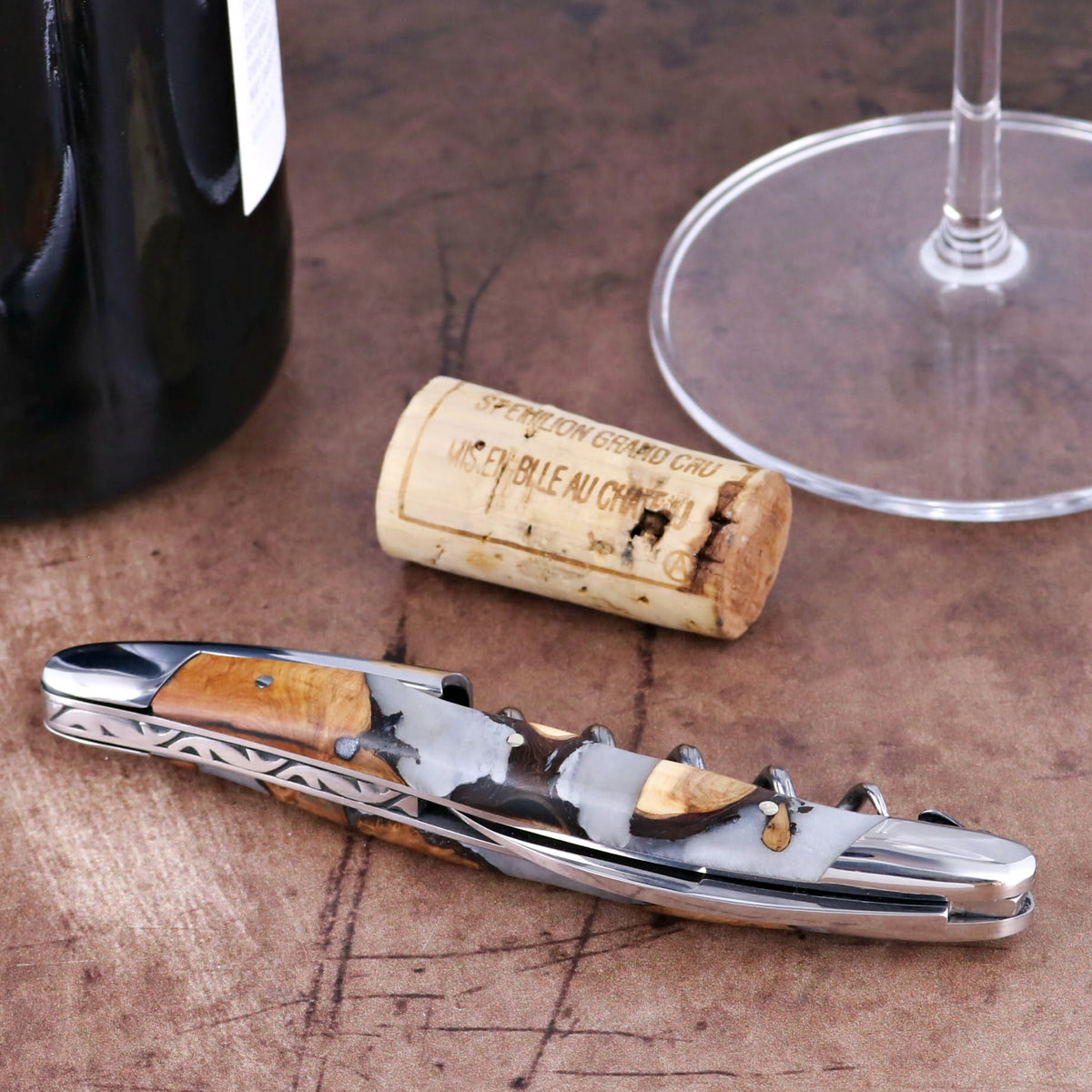 Forge de Laguiole Collection Sommelier Corkscrew - Juniper - White Alchemy