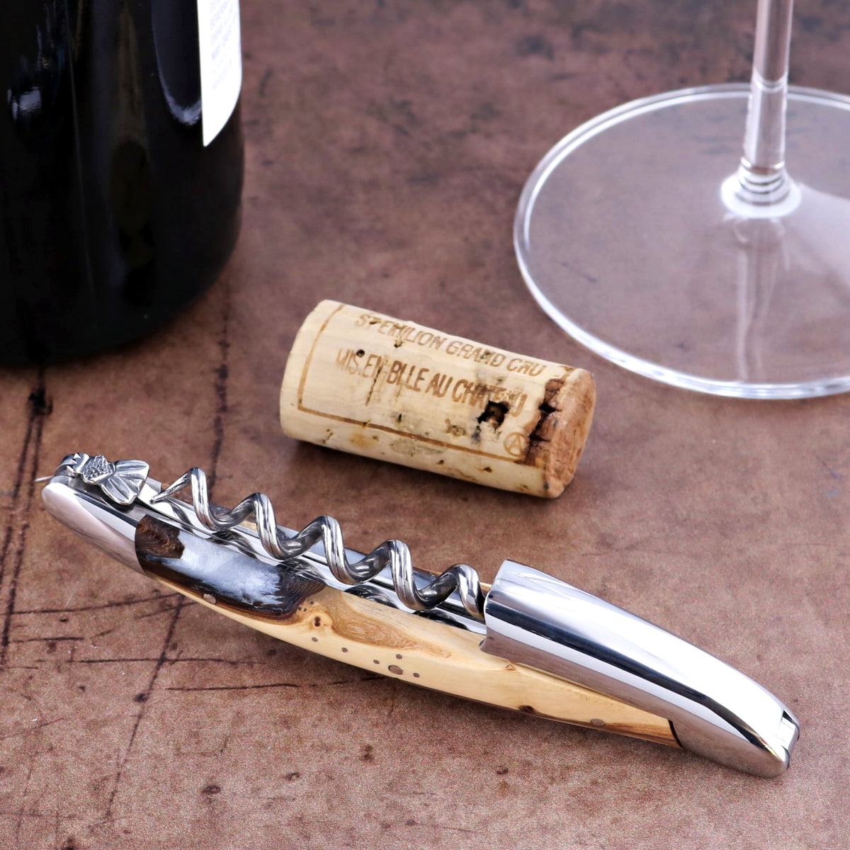 Forge de Laguiole Collection Sommelier Corkscrew - Juniper - White Alchemy