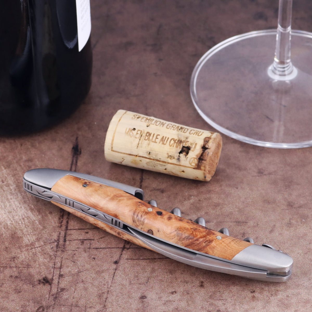 Forge de Laguiole Collection Sommelier Corkscrew - Juniper Satin Finish