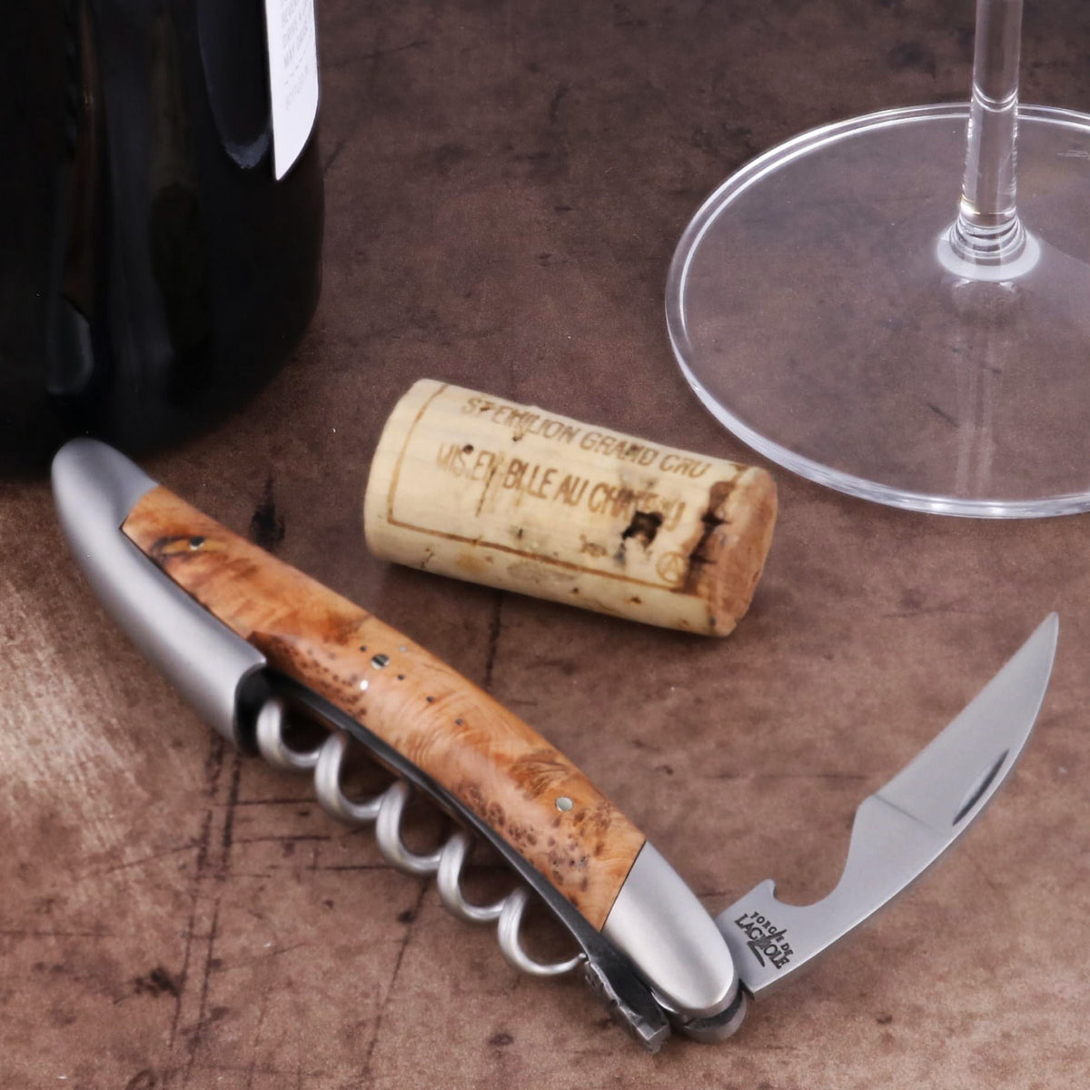 Forge de Laguiole Collection Sommelier Corkscrew - Juniper Satin Finish