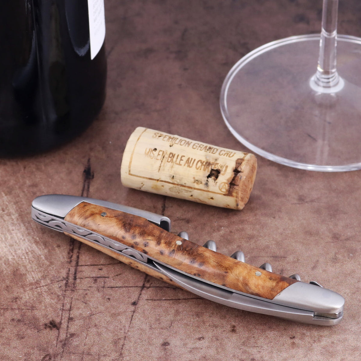 Forge de Laguiole Collection Sommelier Corkscrew - Thuya Satin Finish