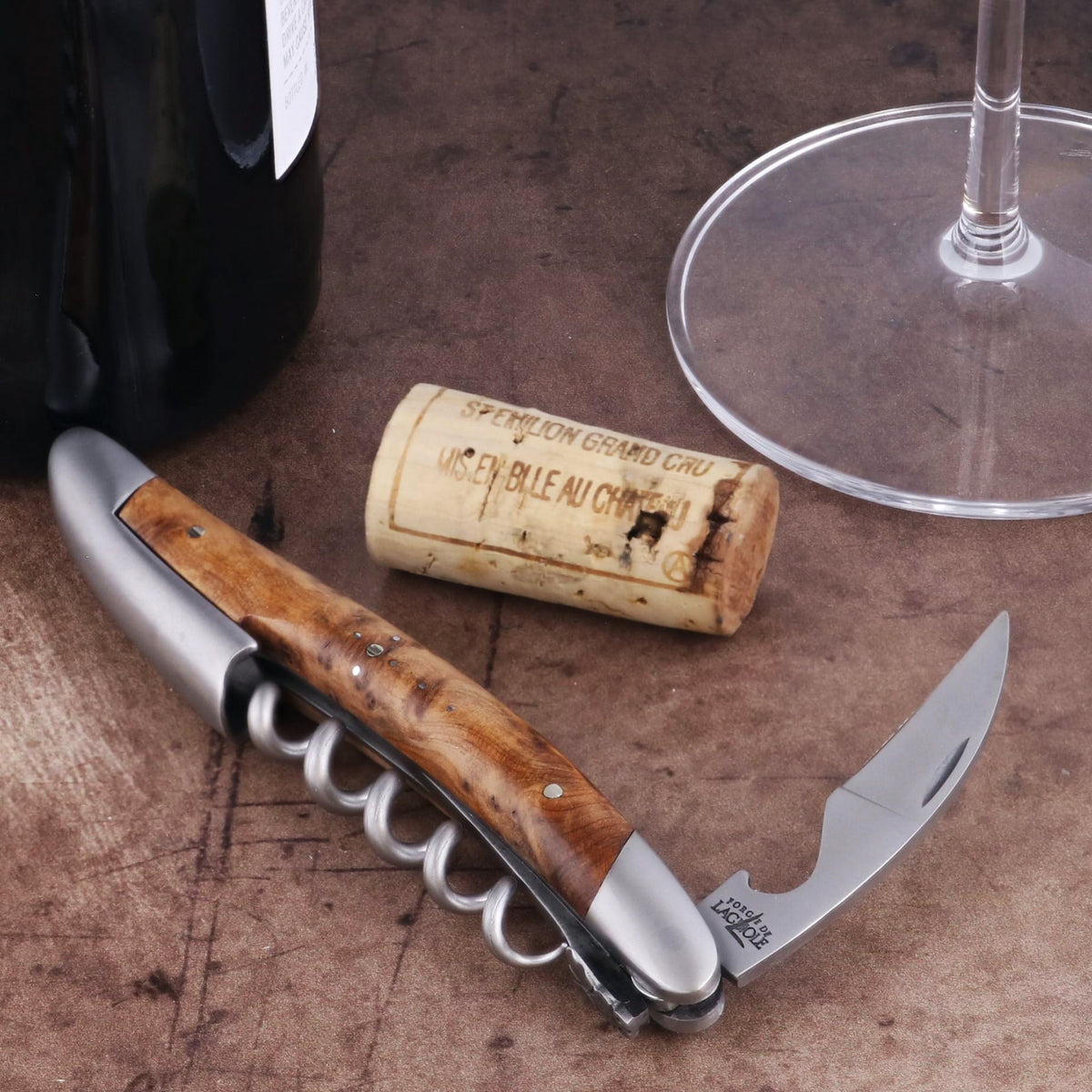 Forge de Laguiole Collection Sommelier Corkscrew - Thuya Satin Finish