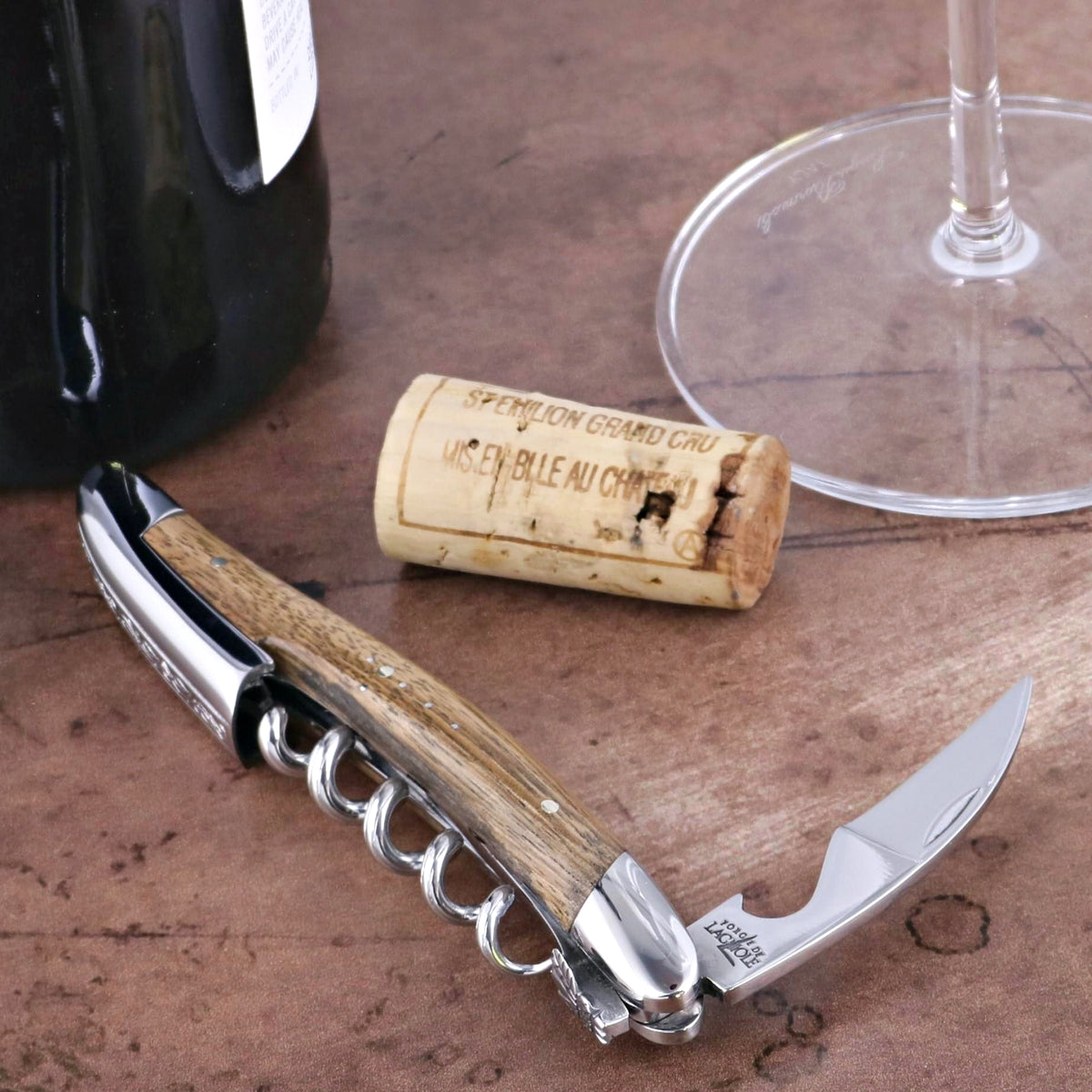 Forge de Laguiole Collection Sommelier Corkscrew - Walnut Shiny Finish-Laguiole Imports