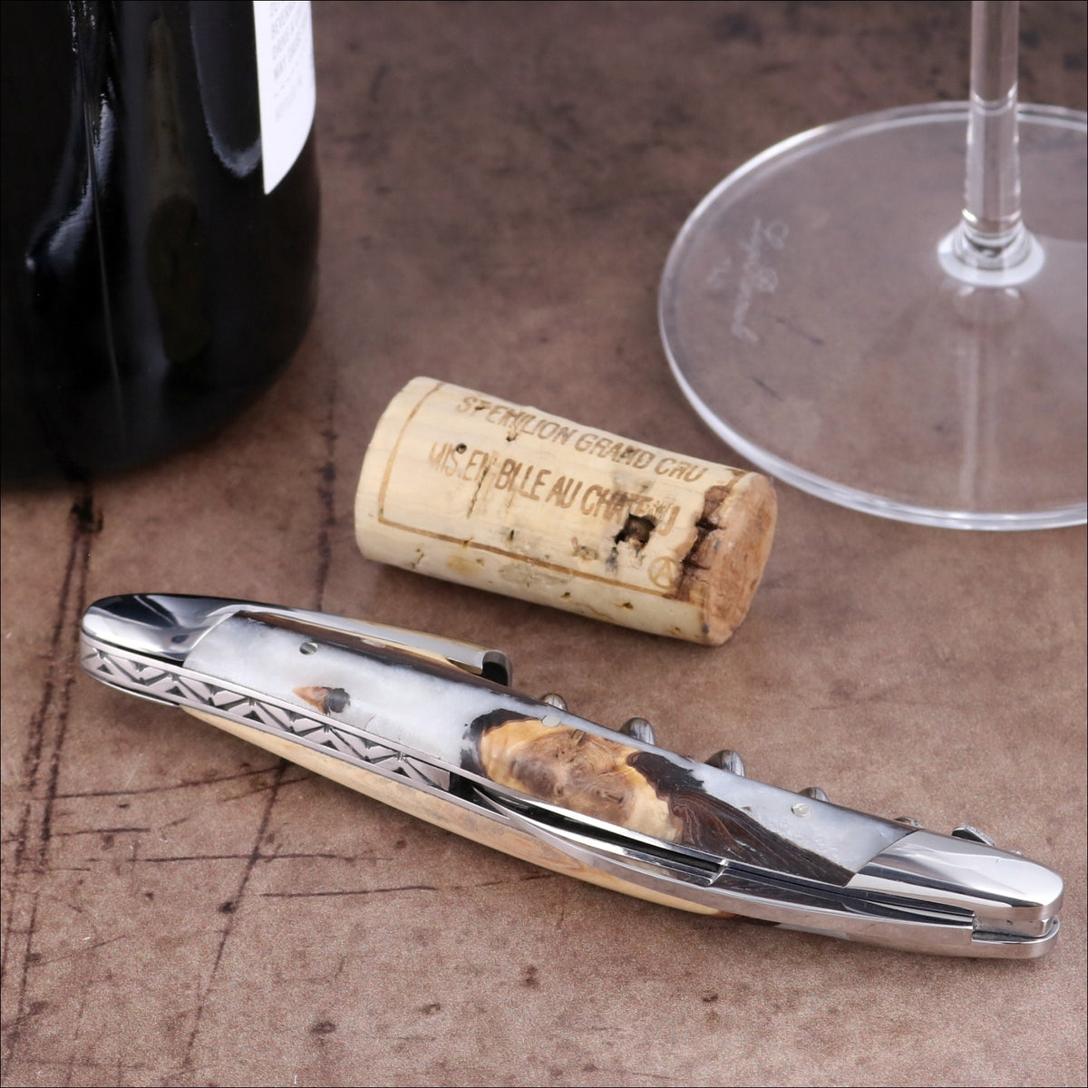 Forge de Laguiole Collection Sommelier Corkscrew - Juniper - White Alchemy