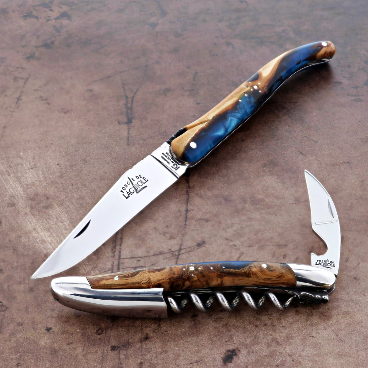 Forge de Laguiole Epicurean Duo - Blue Alchemy