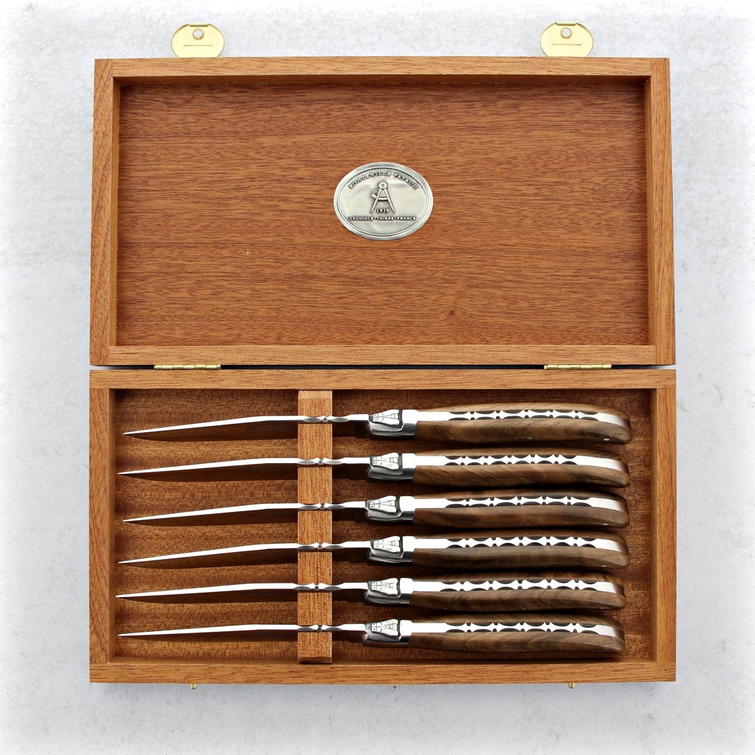 Laguiole Forged Steak Knives Burled Walnut