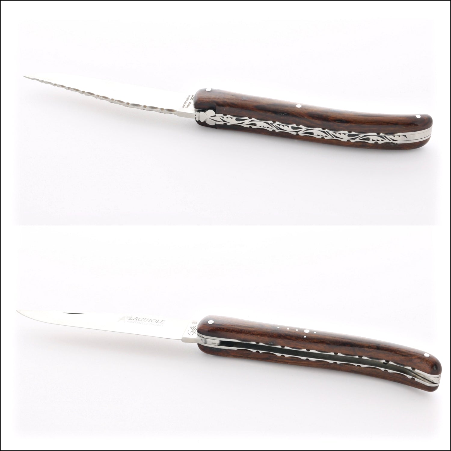 Laguiole Full Handle 11 cm Guilloche Ironwood