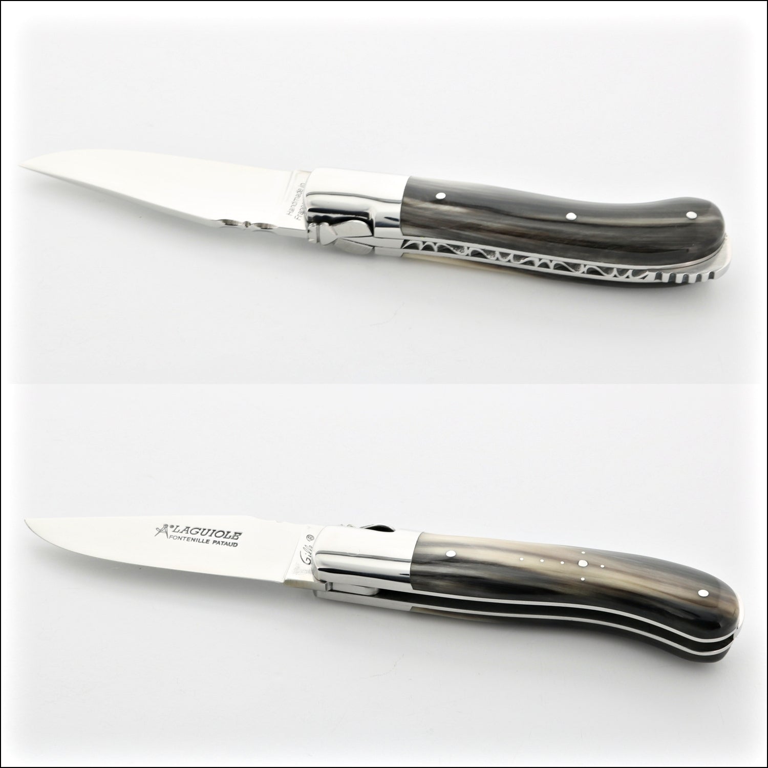 Laguiole Gentleman's Knife - Flamed Horn Tip