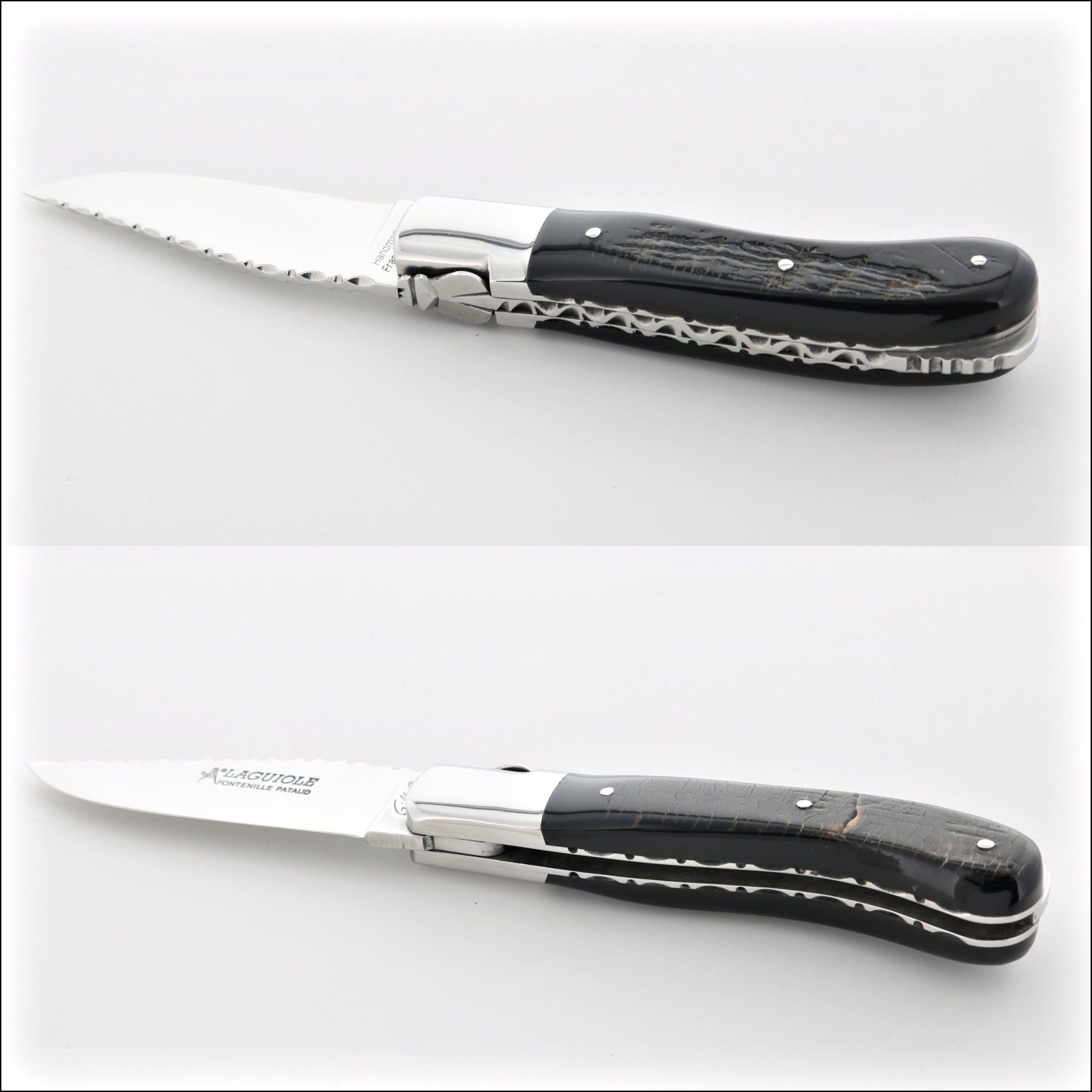 Laguiole Gentleman's Knife Guilloche - Buffalo Bark