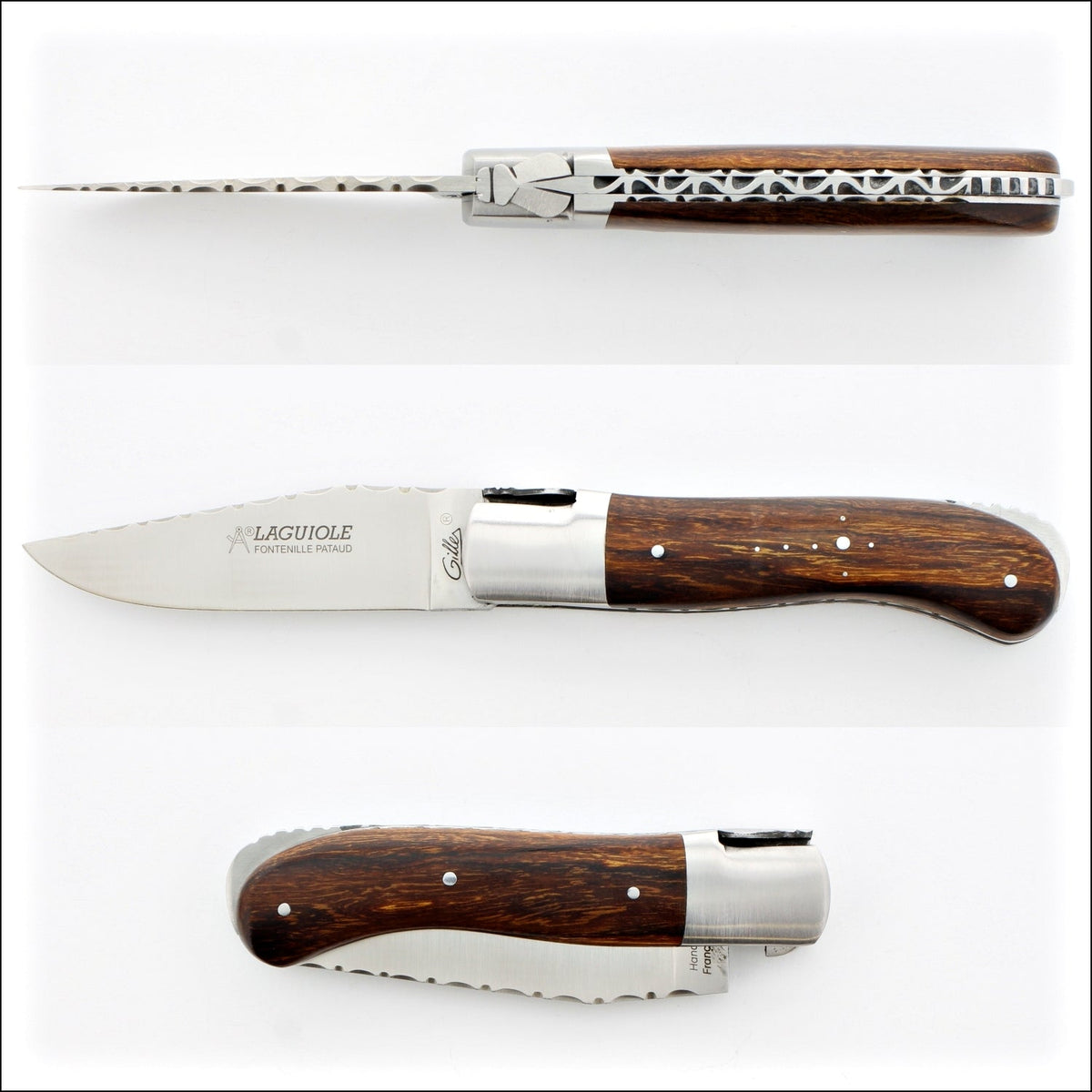 Laguiole Gentleman&#39;s Knife Guilloche - Desert Ironwood