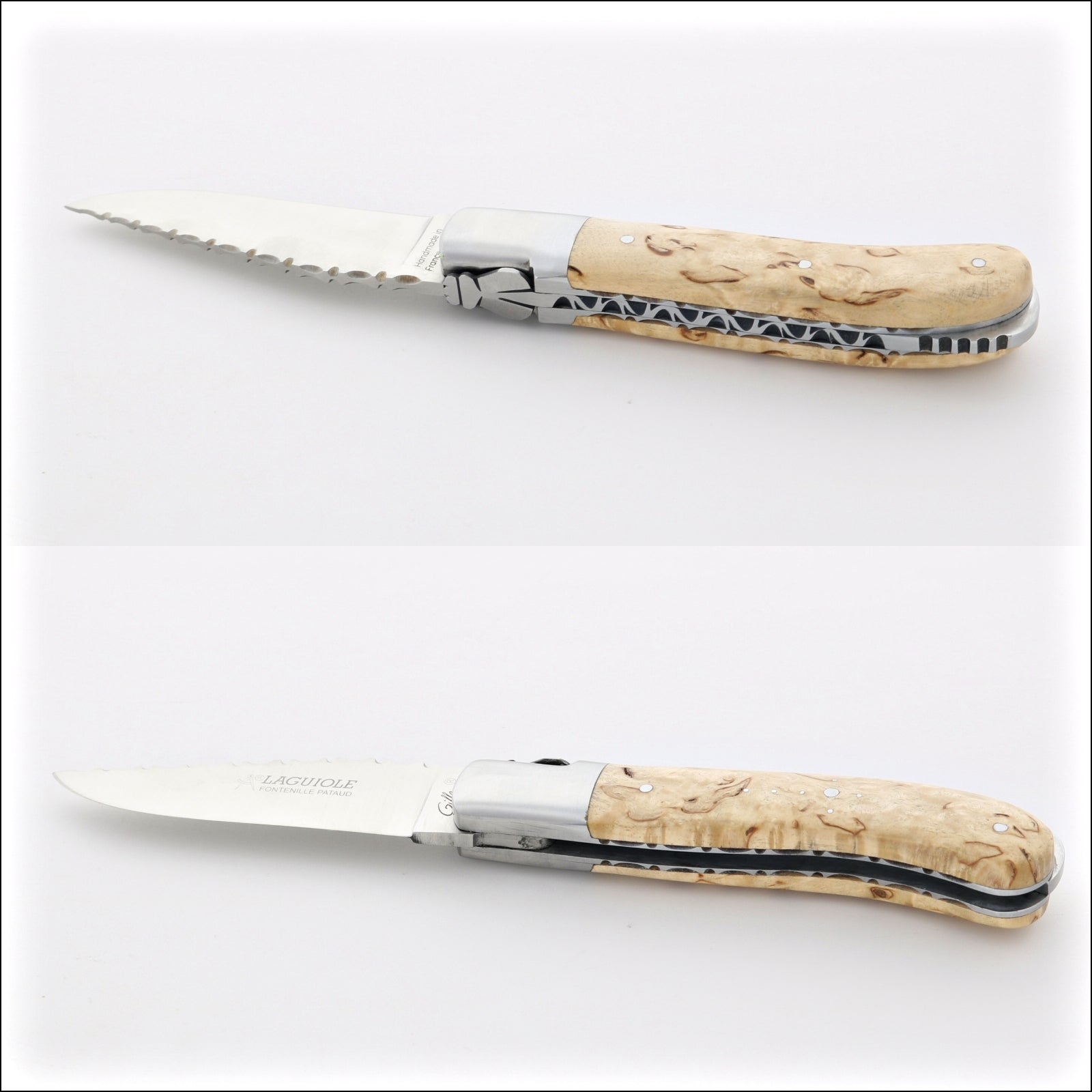 Laguiole Gentleman's Knife Guilloche - Karelian Birch