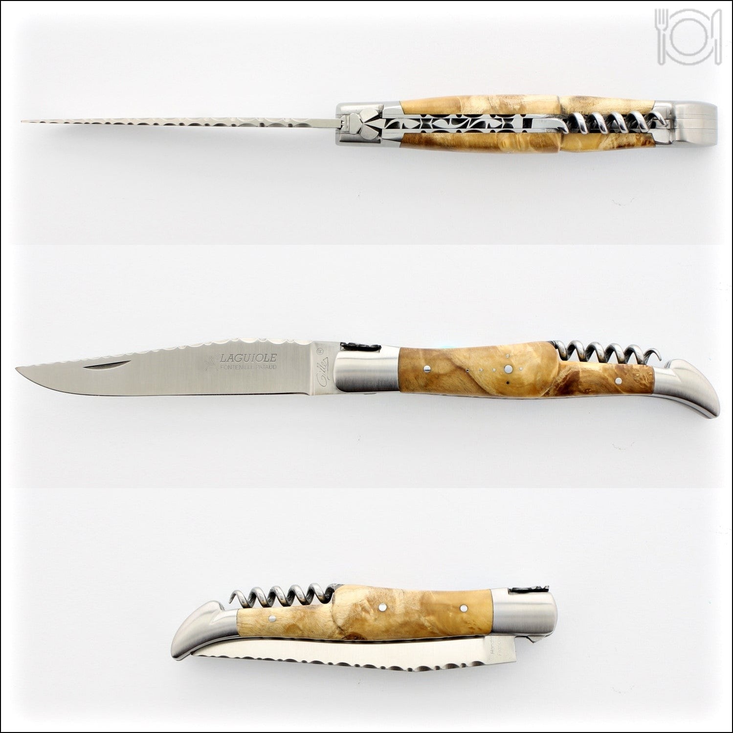 Fontenille Pataud Classic Laguiole Corkscrew Knife Ram Horn Handle - A -  Laguiole Imports