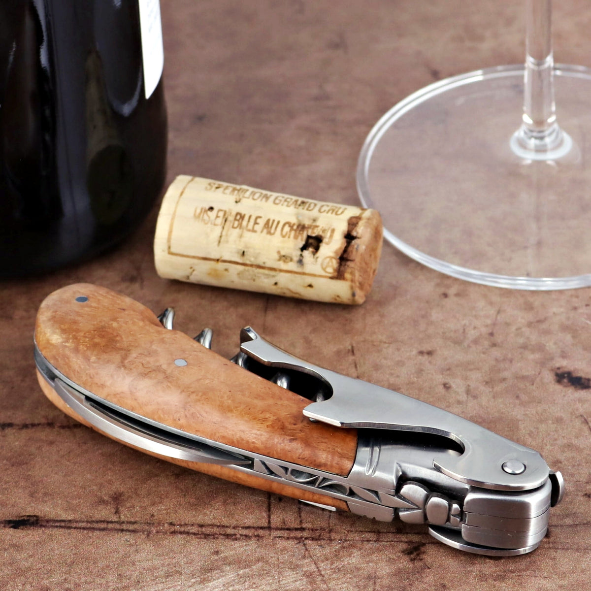 Laguiole Magnum Briarwood Corkscrew - C