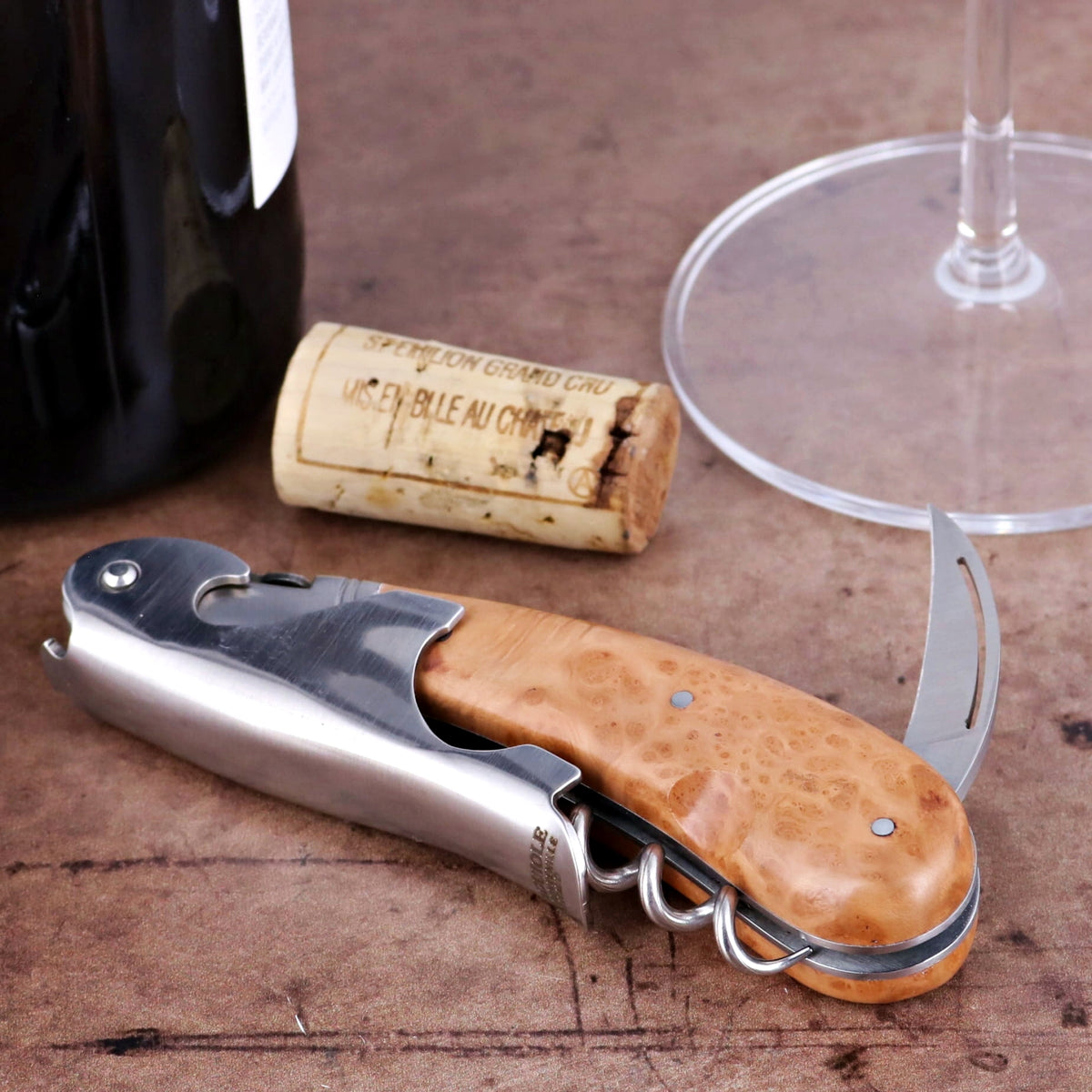 Laguiole Magnum Briarwood Corkscrew - D