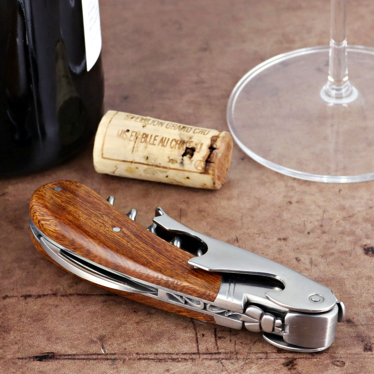 Laguiole Magnum Desert Ironwood Corkscrew - A-Laguiole Imports